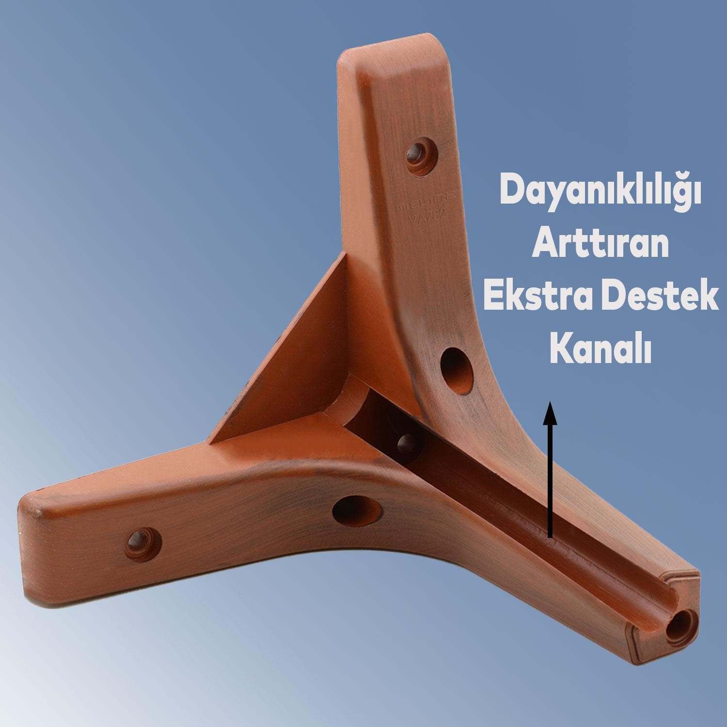 Sedef Lüks Mobilya Kanepe Sehpa Tv Ünitesi Koltuk Ayağı 14 Cm Ahşap Desenli Kahverengi Baza Ayakları