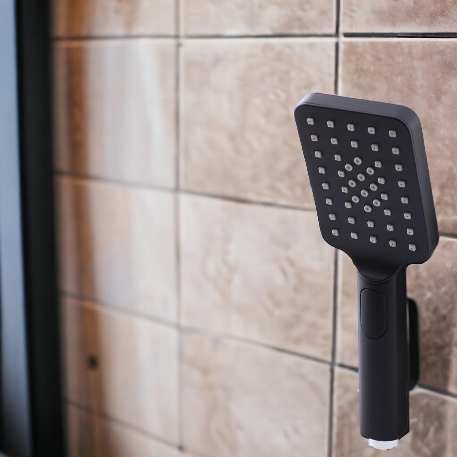 Lüks Duş Başlığı Set Banyo Fişkiyesi Seti Dikdörtgen Fiskiye Telefon Fonksiyonlu Başlık Metal Hortum