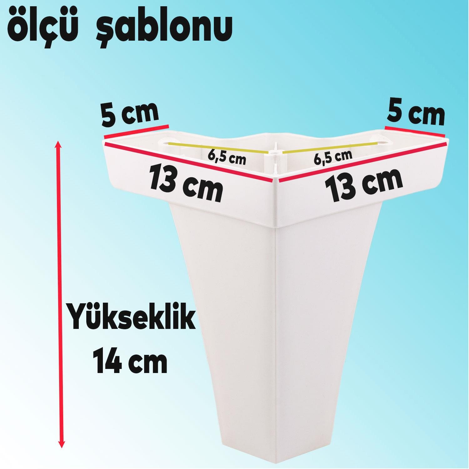 Venüs Lüks Mobilya Kanepe Sehpa Tv Ünitesi Koltuk Ayağı 14 Cm Beyaz Baza Ayakları