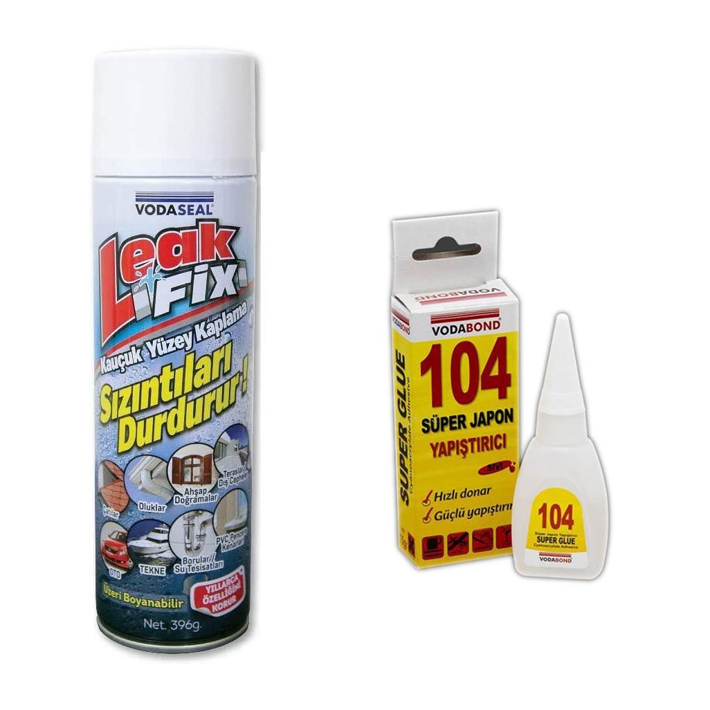 Leak Fix Su Sızdırmaz Sprey Beyaz 396 Gr + Japon Yapıştırıcısı