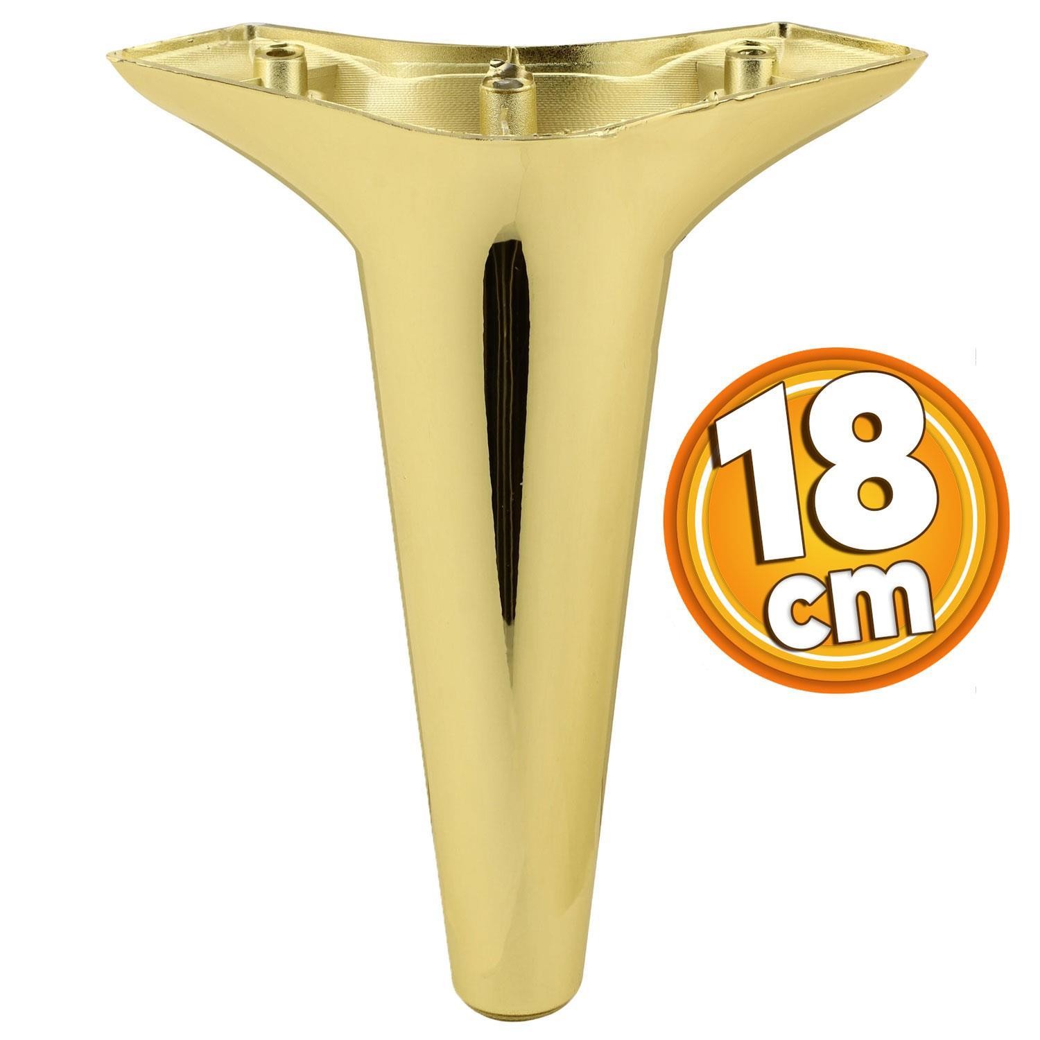 Aspen Lüks Mobilya Kanepe Sehpa Puf Koltuk Ayağı Altın Gold Baza Ayak 18 cm (4 ADET)