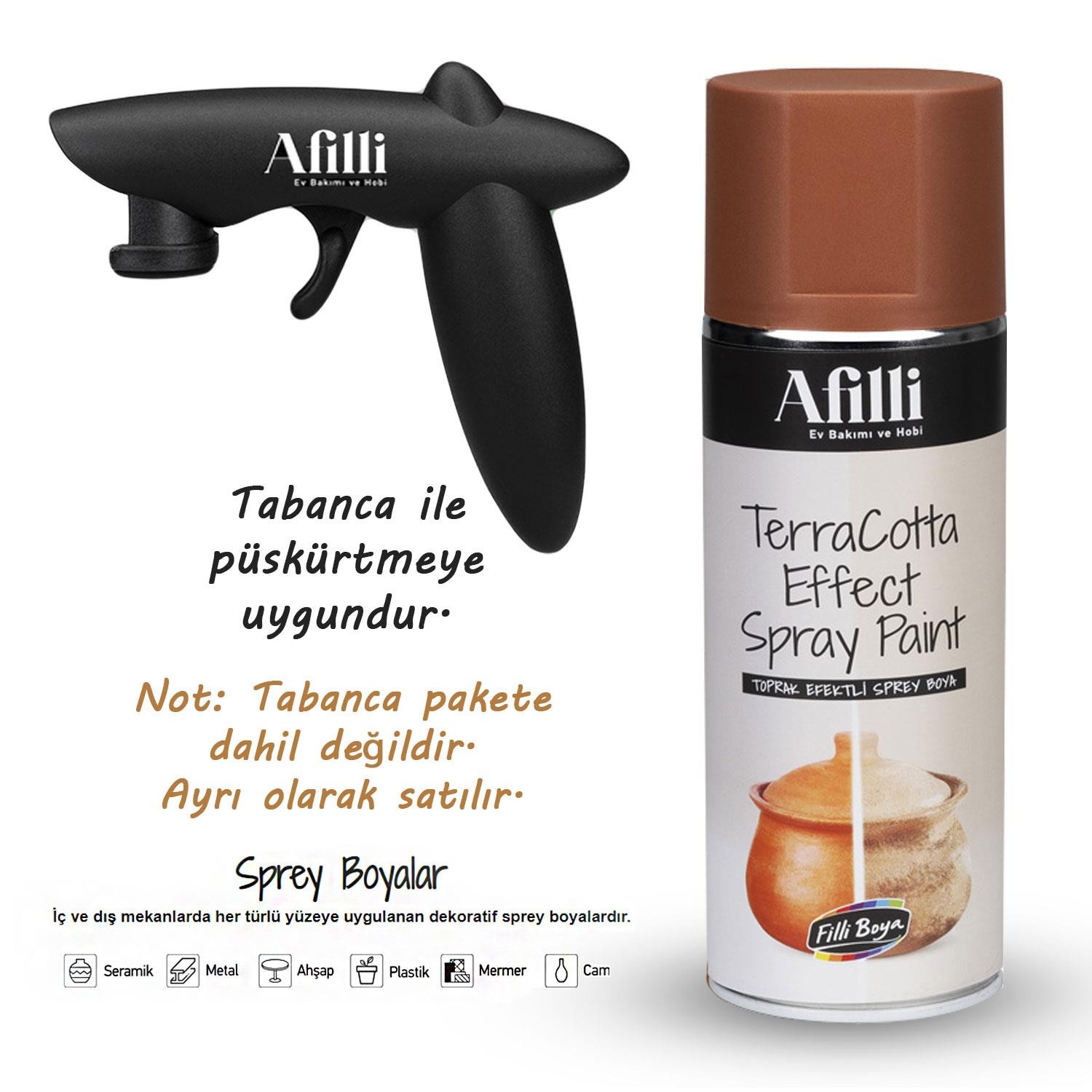 Afilli Pişmiş Toprak Efektli Sprey Boya Terracotta Effect 400 ml