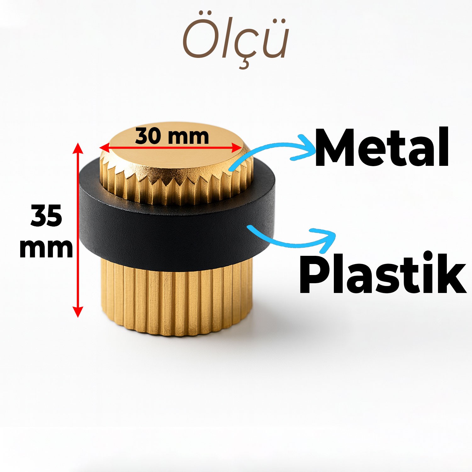 Kapı Stoperi Tamponu Çizgili Gold Altın Vidalı Tutacağı Tutucu Altı Kolu Pencere Stopu Takozu Sürgü