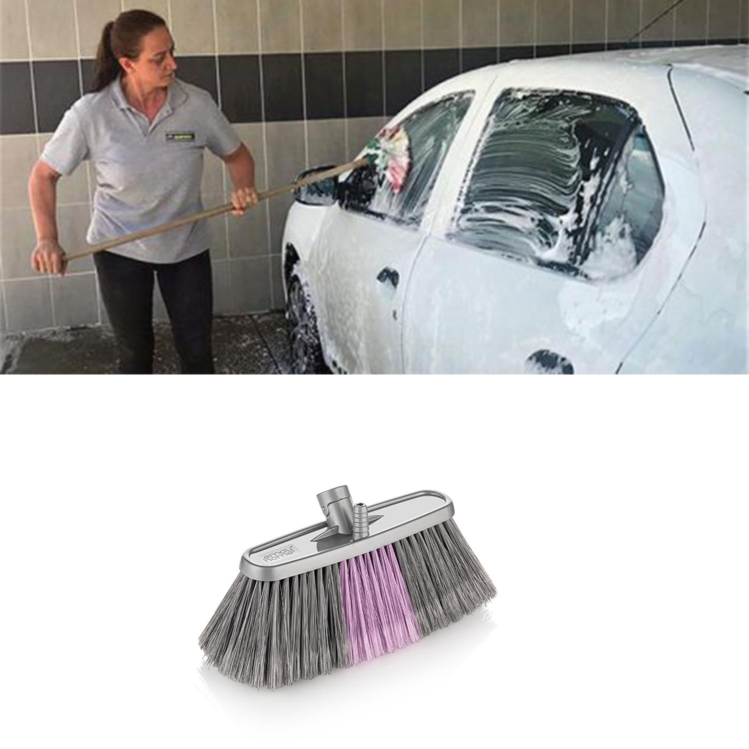 Araba Araç Oto Otomobil Wc Banyo Ev Yıkama Köpükleme Temizleme Fırçası Yumuşak Uçlu Fırça 20 cm
