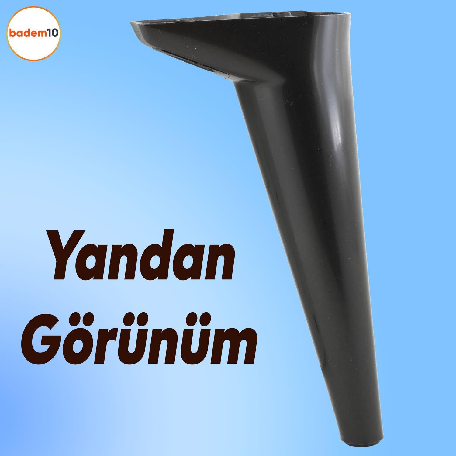 Aspen Lüks Mobilya Kanepe Koltuk Tv Ünitesi Konsol Yükseltici Ayağı Ayakları 24 Cm Siyah Ayak