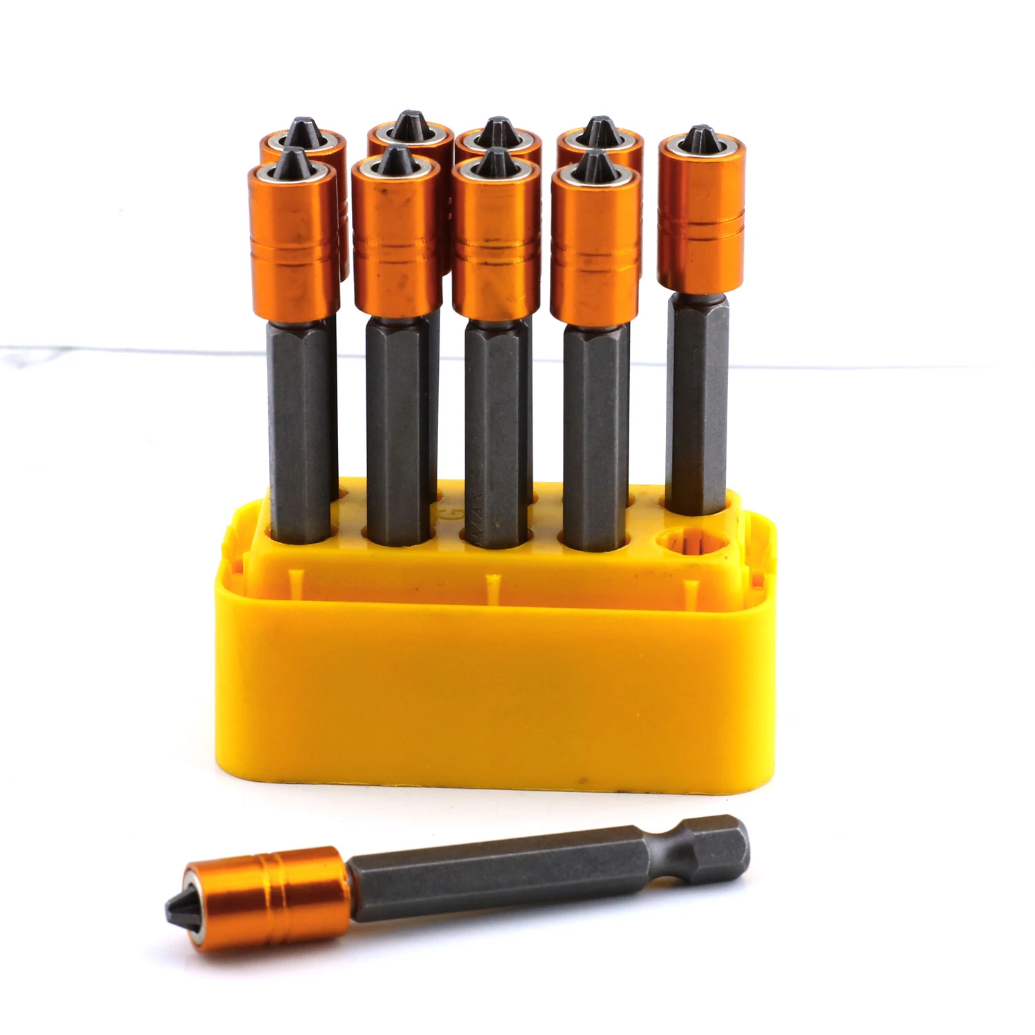 10 Adet Mıknatıslı Bits Uç PZ2 65 mm Renkli Vida Tutucu Sökme Yıldız Matkap Vidalama Ucu S2 Çeliği