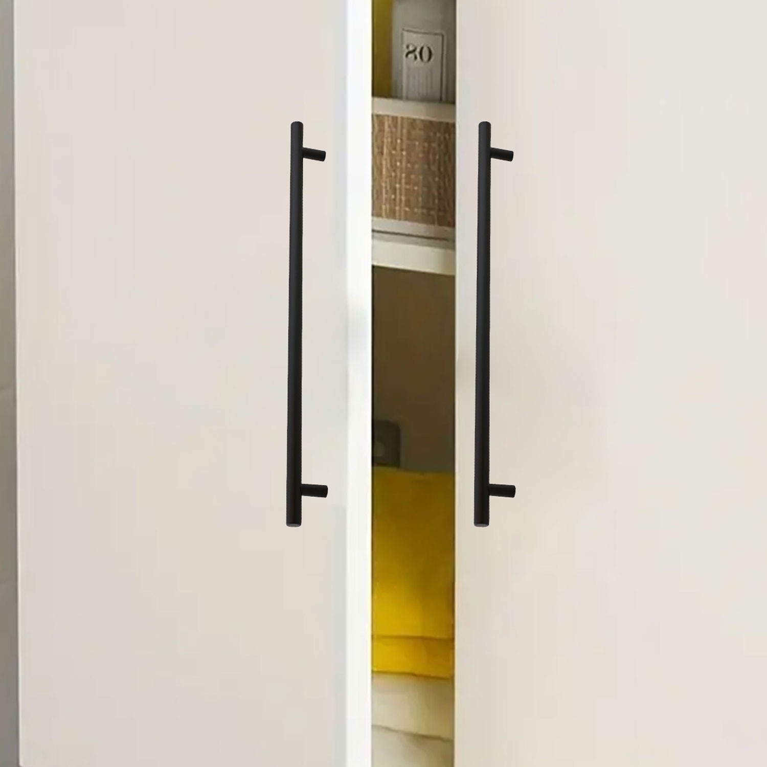 Çubuk 10 Adet Siyah Metal Kulp ( 512  mm-51.2 cm) Mobilya Mutfak Çekmece Dolabı Kulpu Kulbu Kulpları