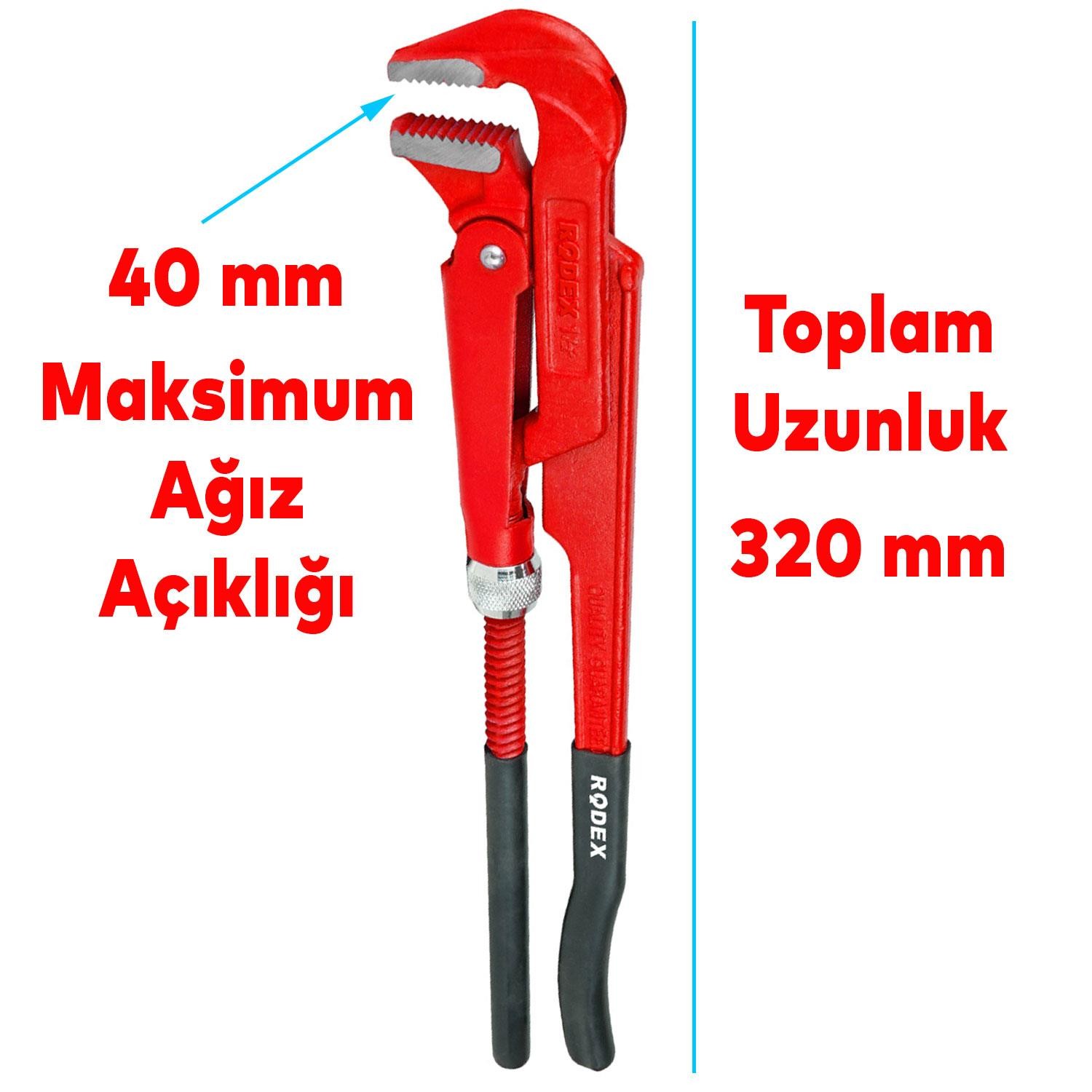 Rodex Boru Anahtarı Maşalı Boru Anahtarı 1" 40 mm