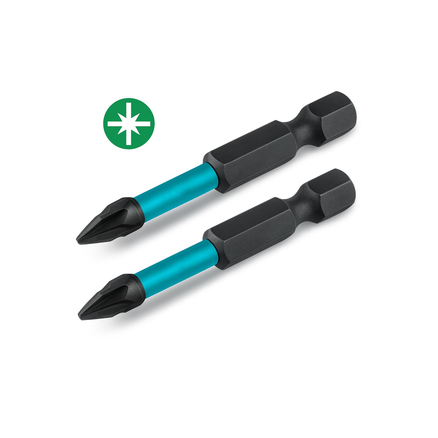 Pozidriv Uç (2 Adet) Mıknatıslı Bits Pz2 50 mm Vida Sökme 5 Cm Yıldız Matkap Vidalama Ucu S2 Çeliği