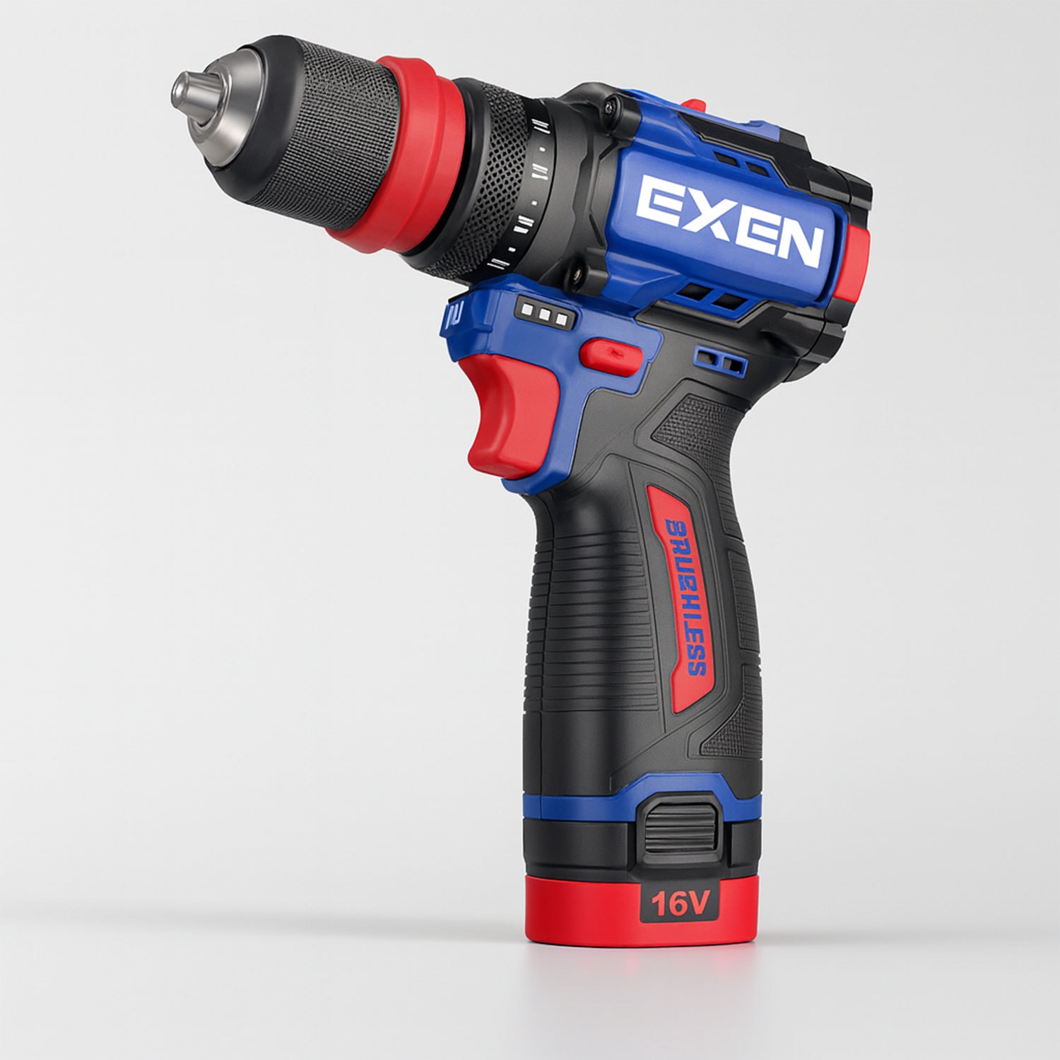 Exen EN 162 DS Kömürsüz Darbeli Akülü Matkap 16V 2Ah Li-ion Hızlı Şarj Led Işıklı Taşıma Çantalı