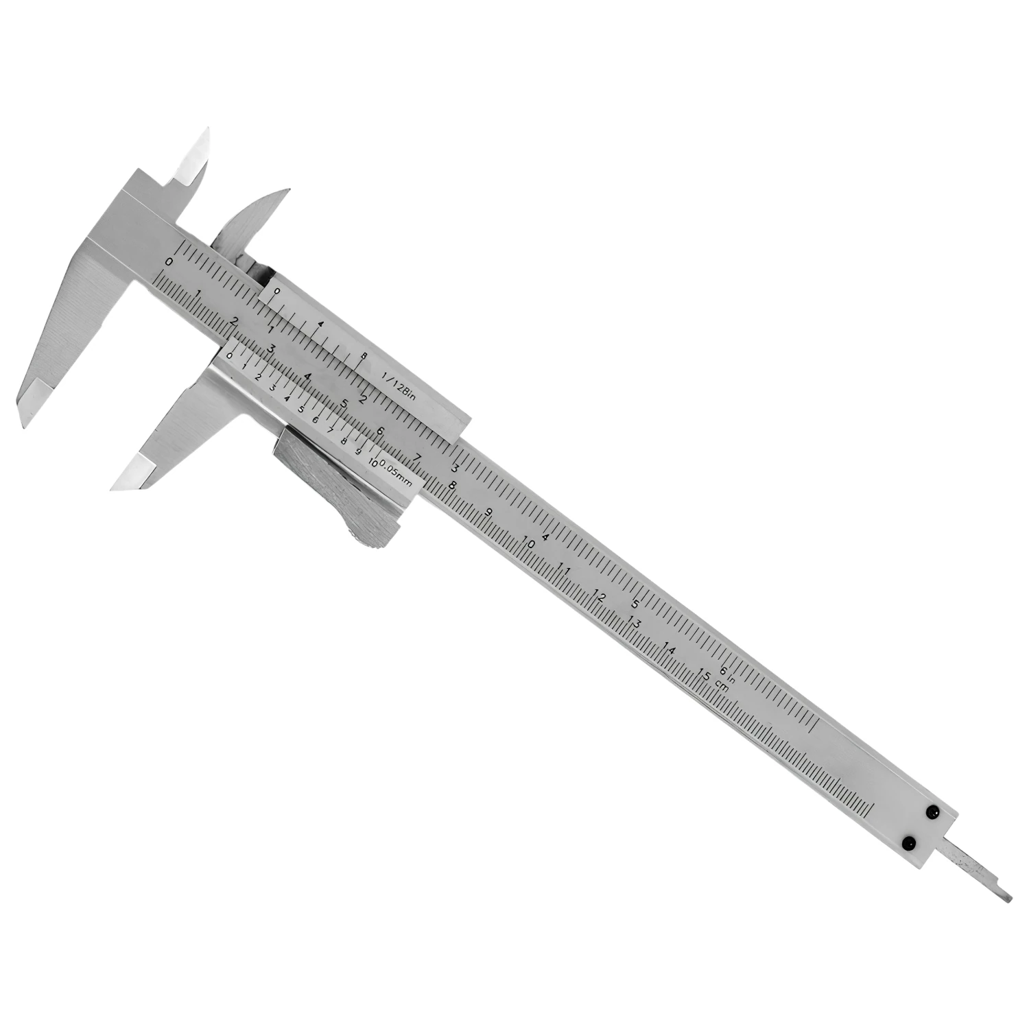 (0.05 Hassasiyet) Kilitli Mekanik Kumpas Monoblok Metal Gövde 150 mm İç Dış Derinlik Ölçüm Aleti
