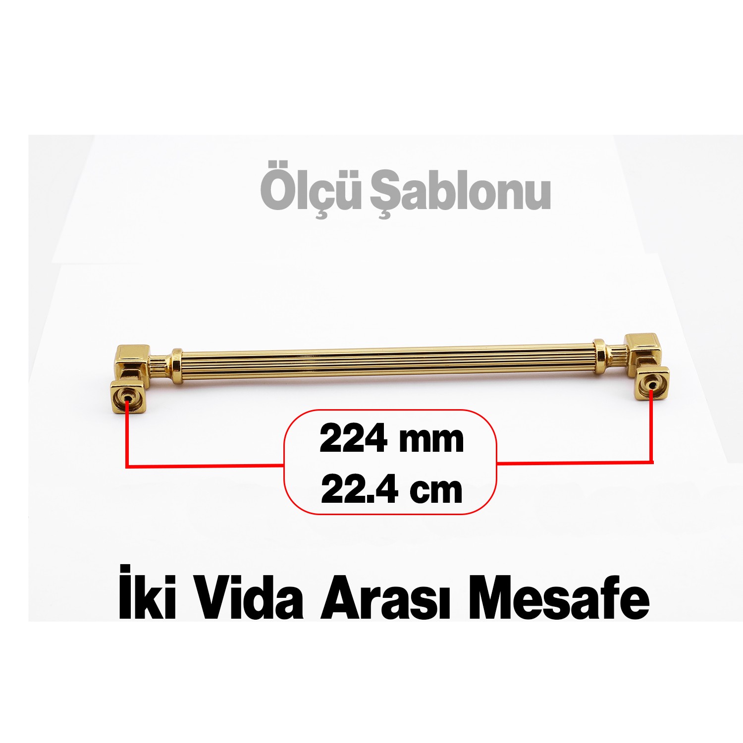 Talas Altın Çizgi Metal Kulp 224 mm 22.4 cm Mobilya Çekmece Mutfak Dolabı Dolap Kapak Kulpları Kulbu