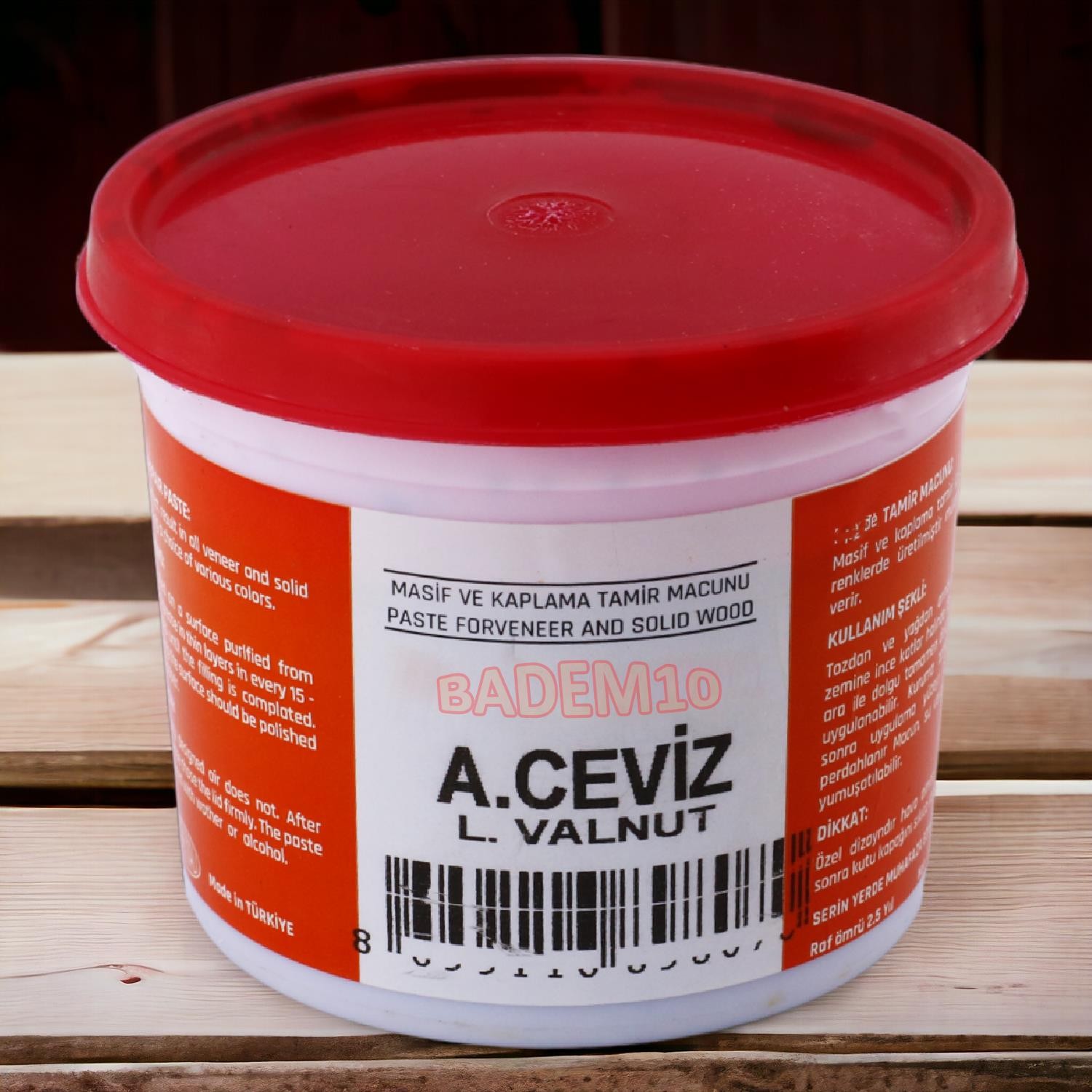 Ahşap Parke Masa Sehpa Çizik Giderici Boşluk Doldurucu Genel Tamir Dolgu Macunu Açık Ceviz 200 Gr
