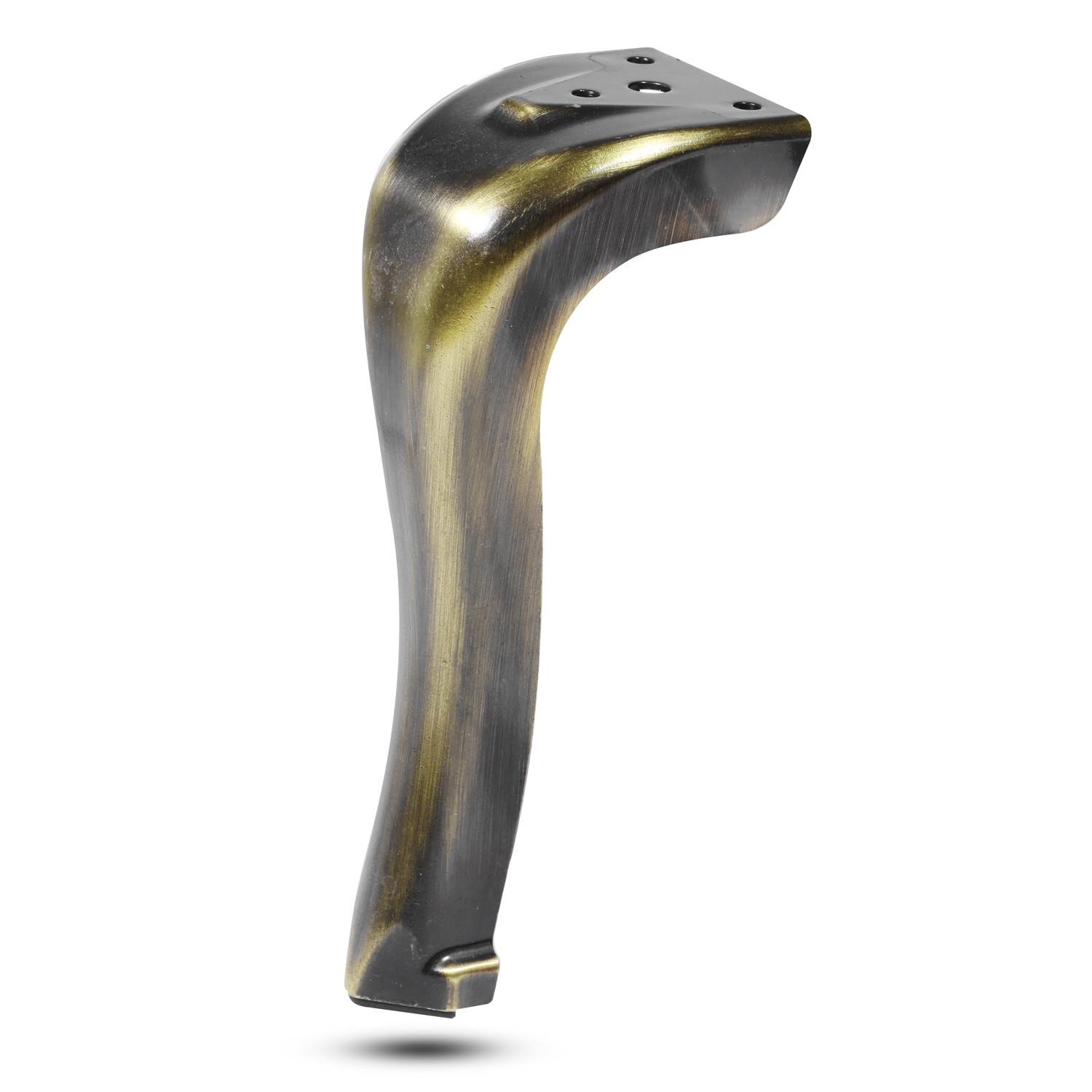 Nobel Mobilya Kanepe Masa Sehpa Puf Ayağı Metal Baza Ayak 16 cm - Antik Sarı