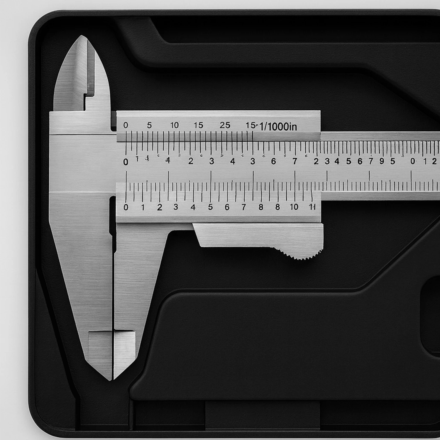 (0.02 Hassasiyet) 200 mm Kilitli Mekanik Kumpas Monoblok Metal Gövde İç Dış Derinlik Ölçüm Aleti