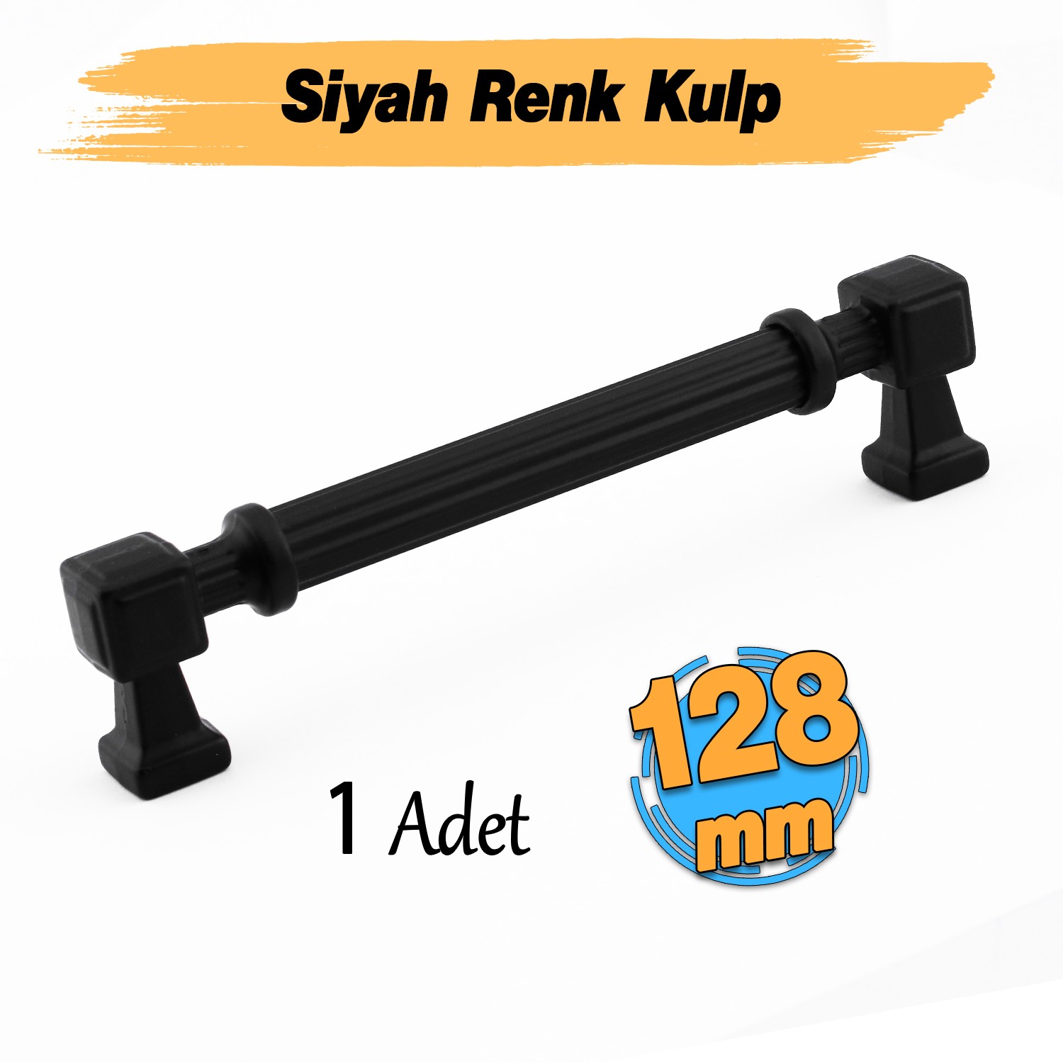 Talas Siyah Çizgili Metal Lüks Kulp 128 mm 12.8 cm Mobilya Mutfak Çekmece Dolabı Dolap Kulpları Kulb