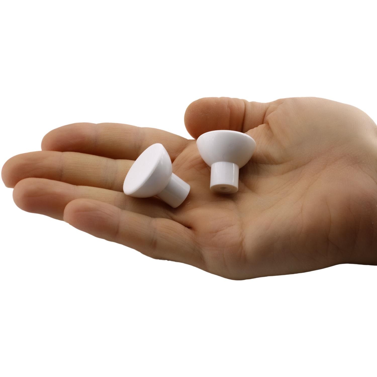 Çayıralan Plastik Düğme Çekmece Kulp Dolap Mobilya Mutfak Kapak Kulpu Kulbu Beyaz Kulplar 10 ADET