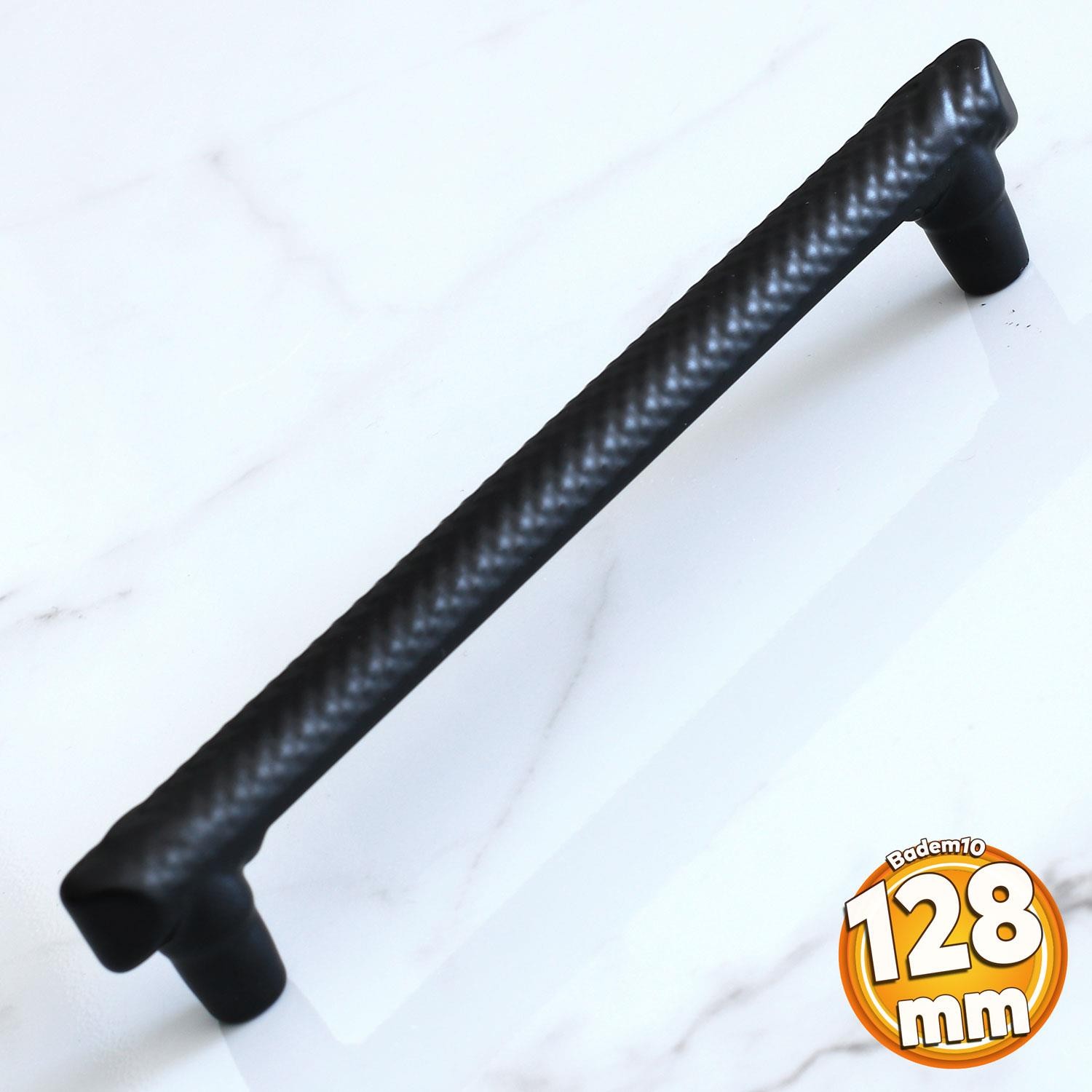 Dekor Siyah Metal Kulp 128 mm 12.8 cm Mobilya Çekmece Mutfak Dolabı Dolap Kulpları Kapak Kulpu Kulbu