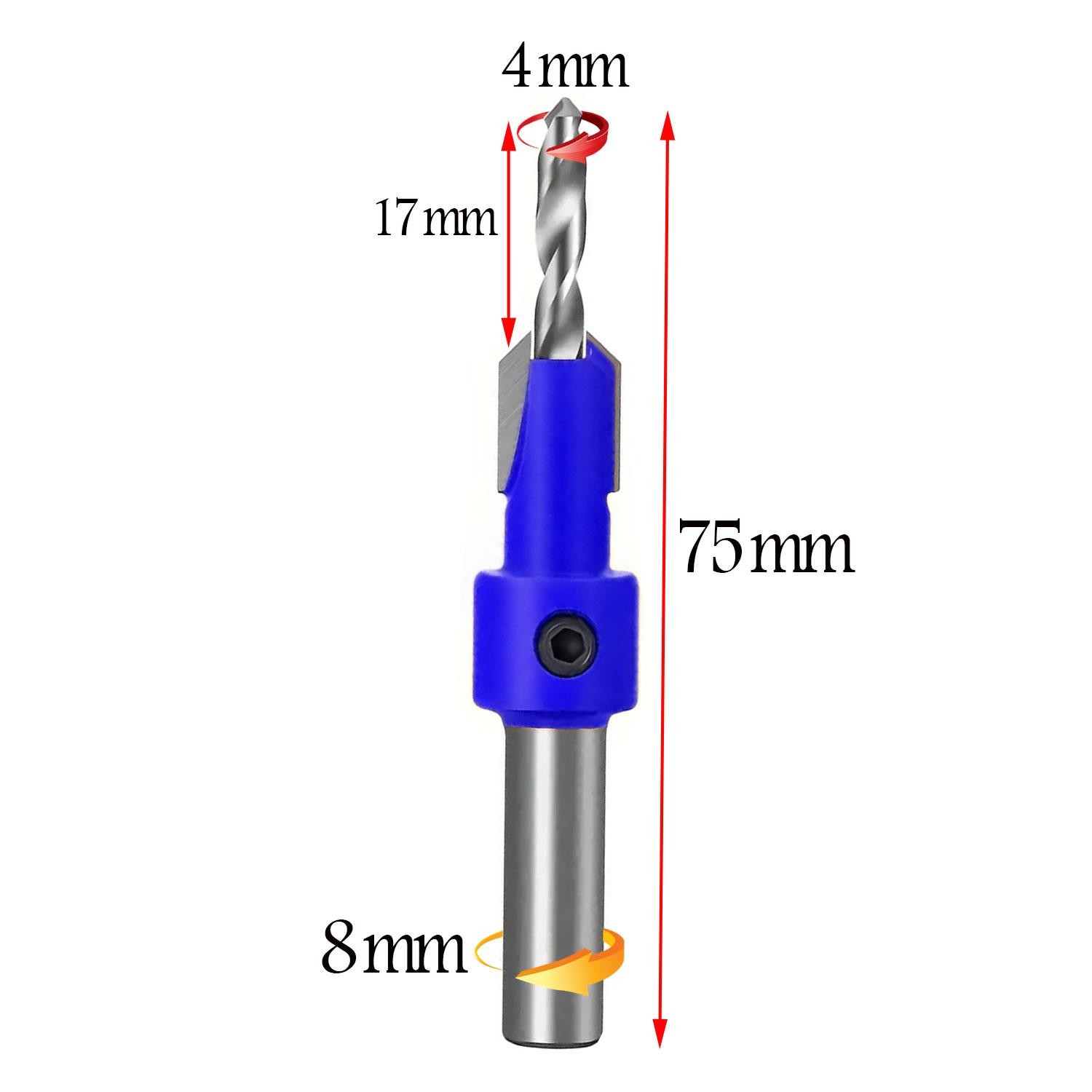 Havşa Ahşap Açma Matkap Ucu 4 mm Havşalı