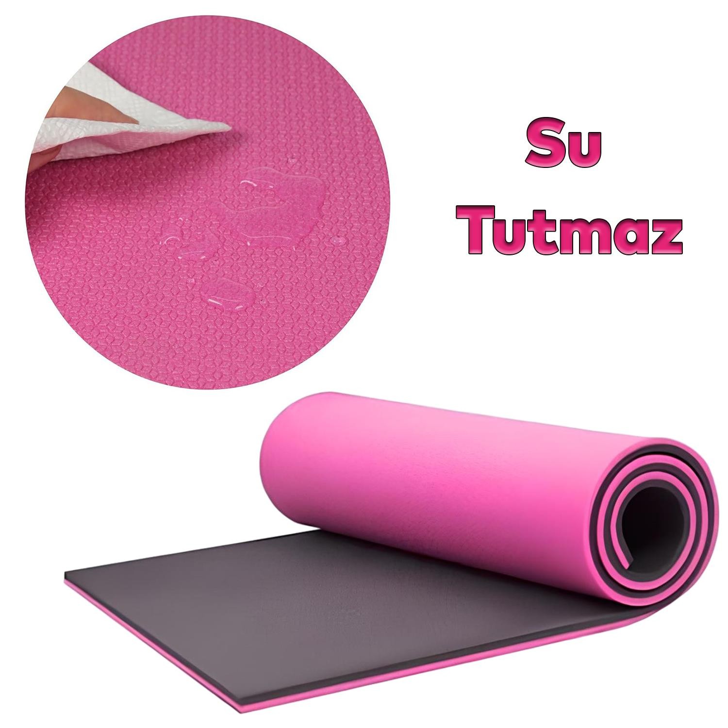 Plates Yoga Matı Pratik Minder Çift Yönlü Su Tutmaz Renkli 180x60 Spor Doğa Yürüyüşü Kamp Süngeri