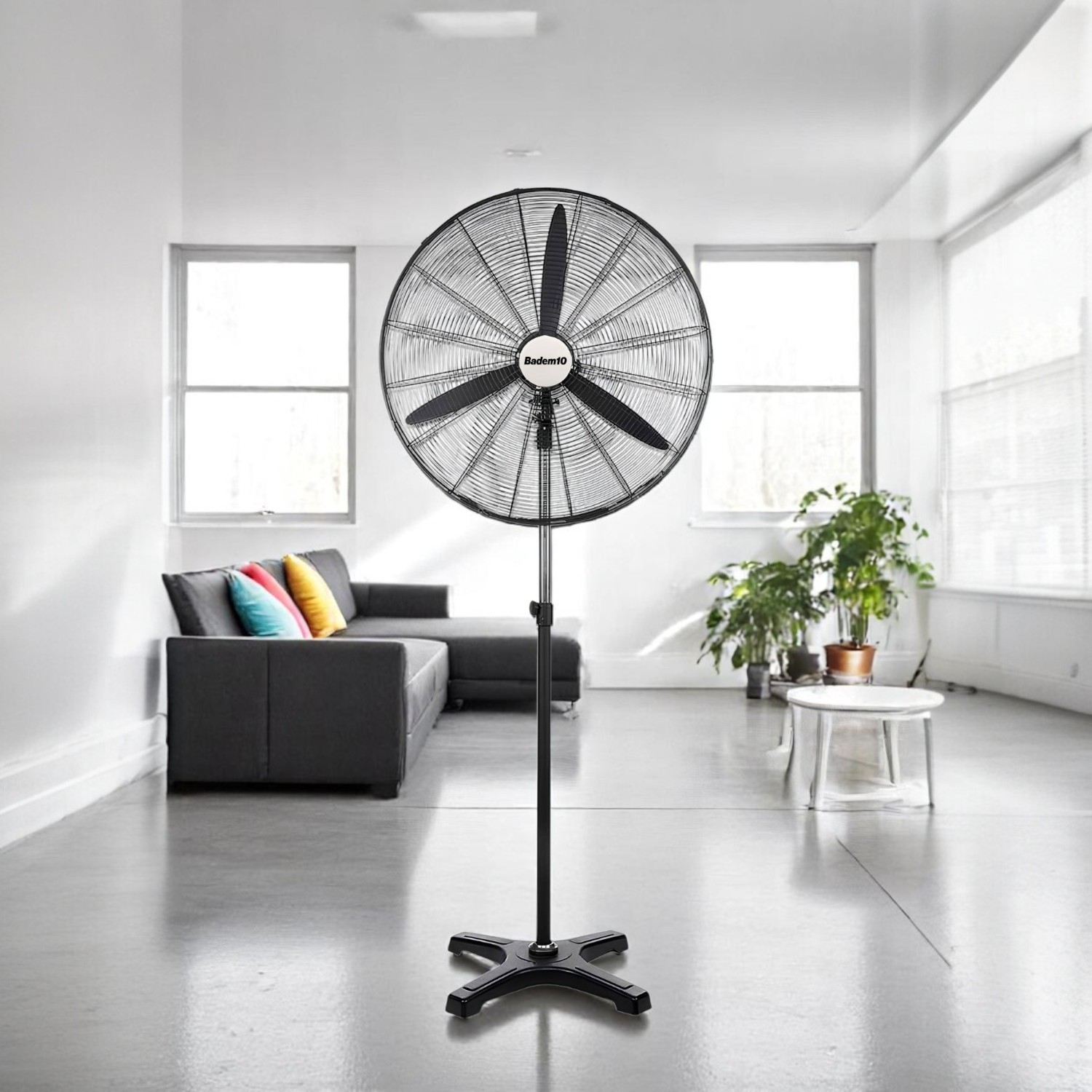 Sanayi Tipi 75 cm 210W Ayaklı Vantilatör Sessiz Geniş Alanlara Uygun Endüstriyel Güçlü Fan