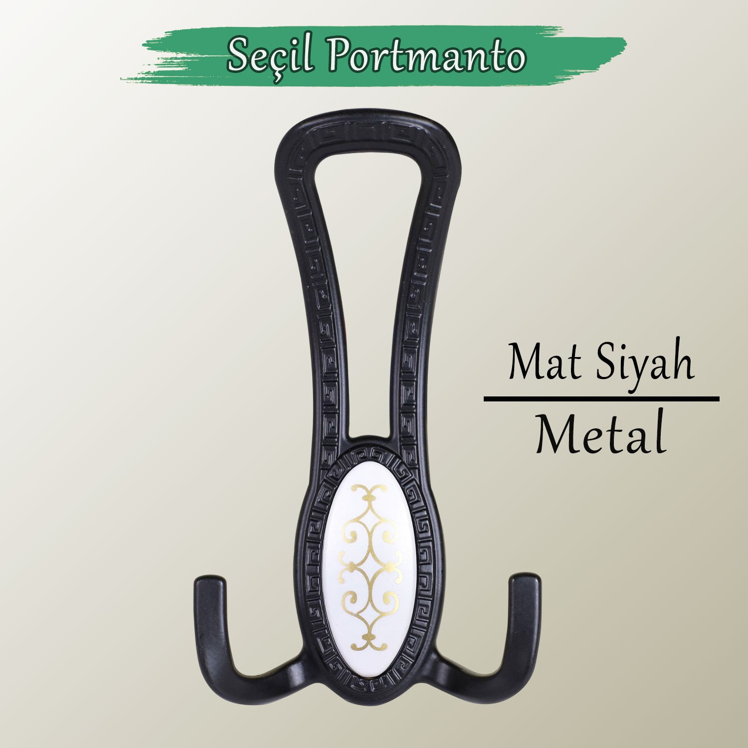Seçil Mat Siyah Metal Portmanto Vestiyer Duvar Dolap Elbise Mobilya Kapı Askısı Askılığı Askılık