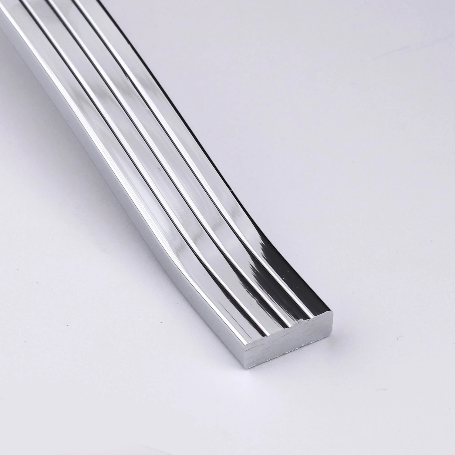 Akasya Krom 288 mm 10lu Set Gümüş Metal Mobilya Kulpu Çizgili Model Paslanmaz Sağlam Kulplar Kulbu