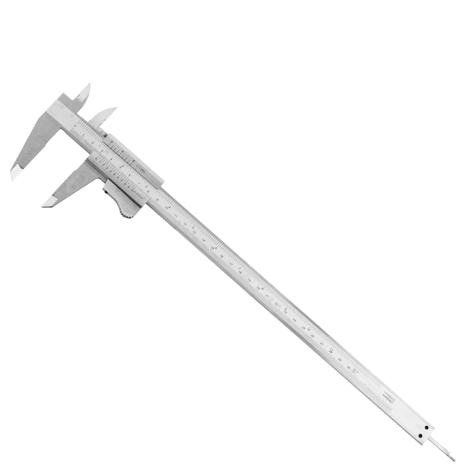 (0.05 Hassasiyet) 300 mm Kilitli Mekanik Kumpas Monoblok Metal Gövde İç Dış Derinlik Ölçüm Aleti