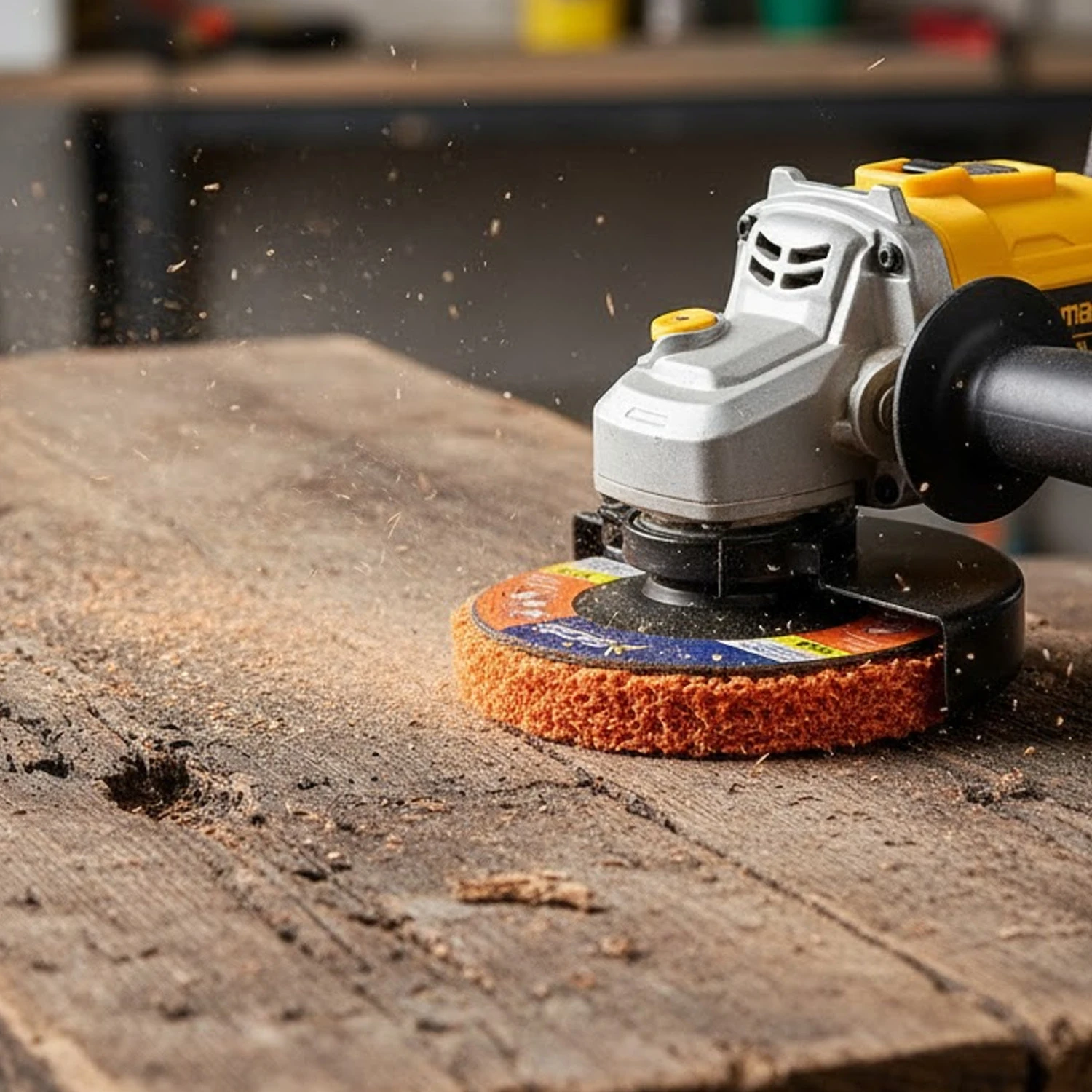 Turuncu 115 mm Parlatma Diski Ahşap Metal Döküm Yüzeyler İçin Pas Boya Sökücü Flap Disk