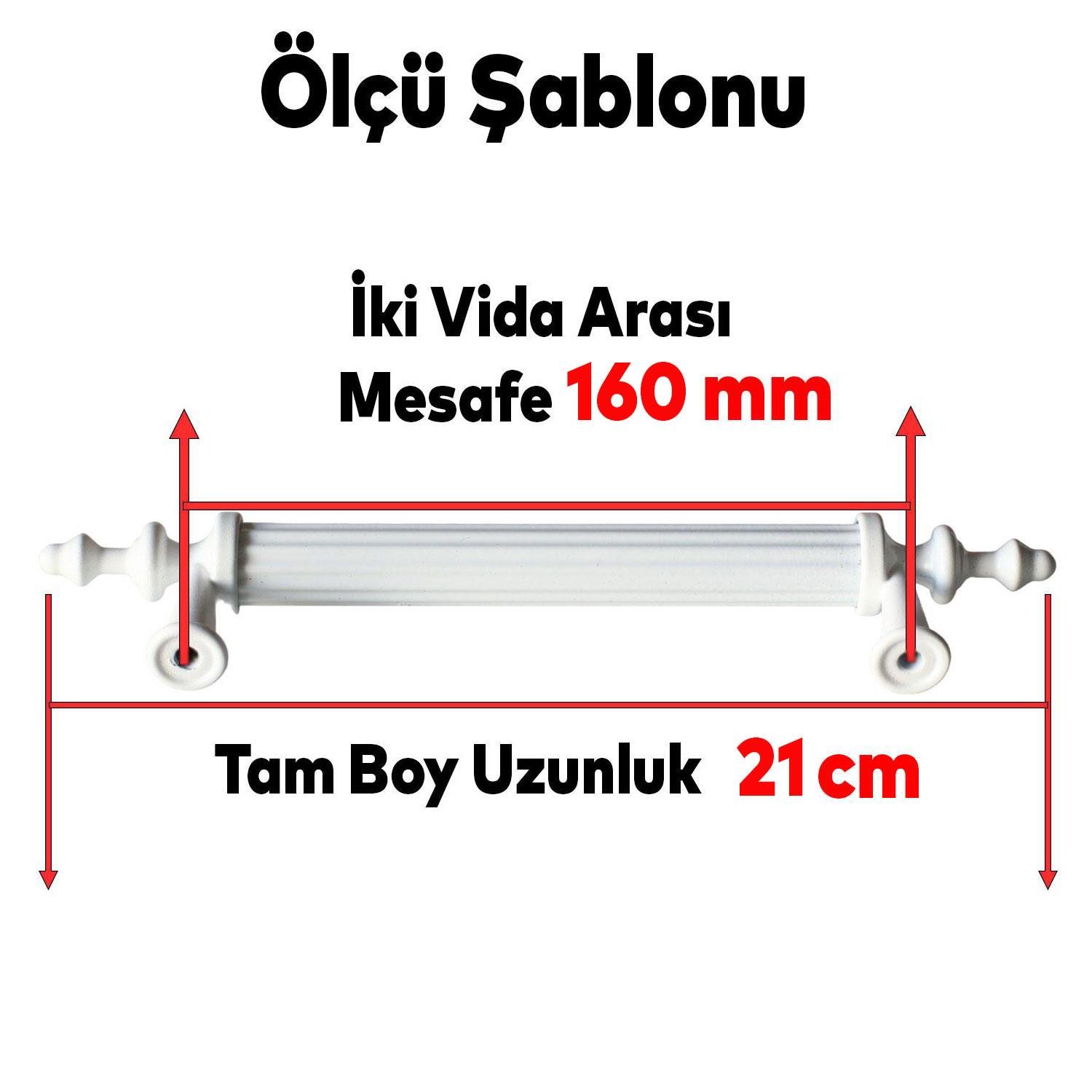 Polavit 160 Mm (SERT PLASTİK) Kulp Beyaz Çekmece Mobilya Mutfak Dolap Kulbu Kulpu Kulpları 10 Adet