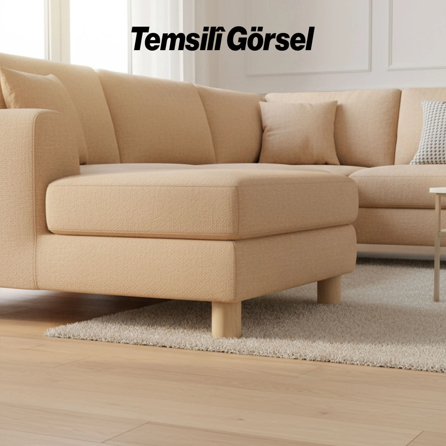 Bohem 10 cm Doğal Ahşap 4 ADET Ayak Boyasız Ham Silindir Mobilya Koltuk Kanepe Ayağı Aparat Dahil