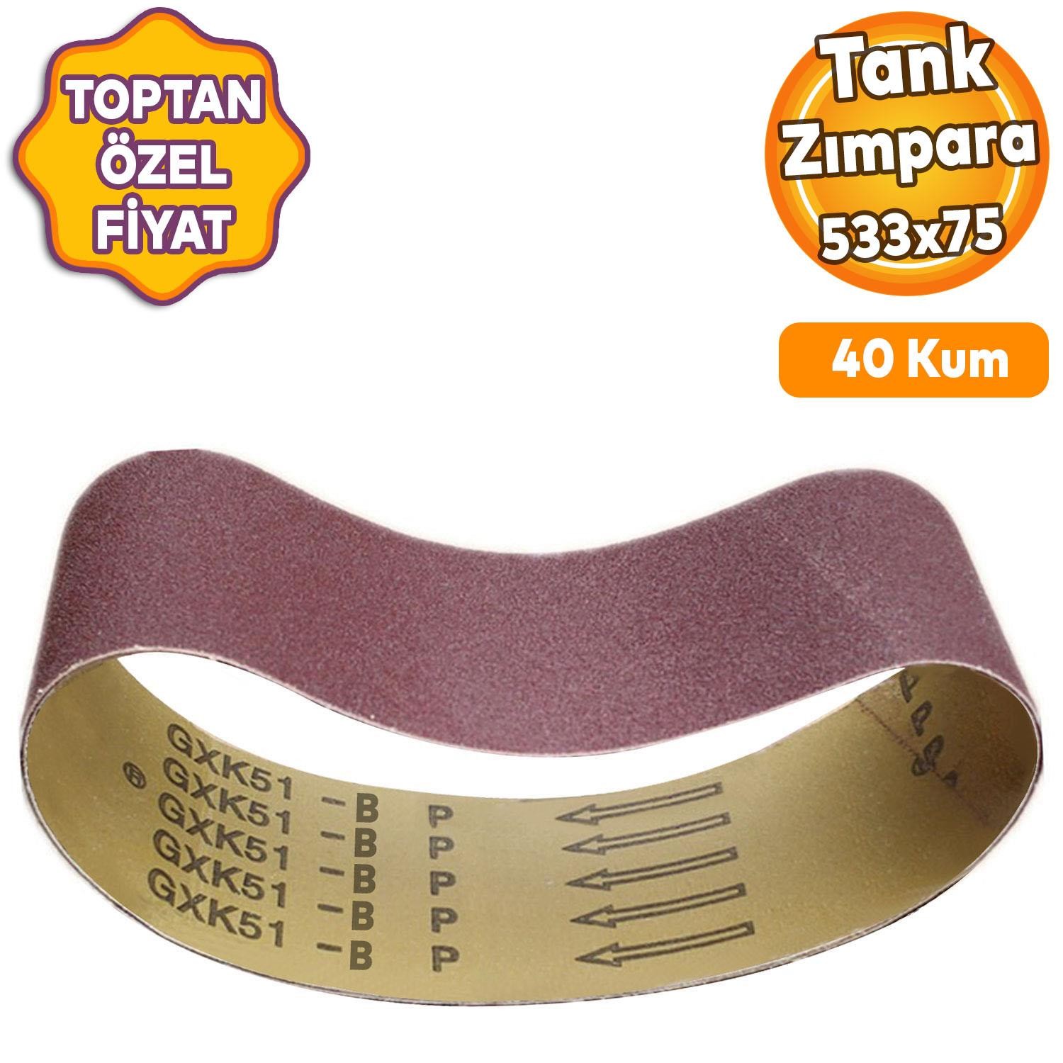 Sonsuz Bant 40 Kum Tank Palet Zımpara Kağıdı 75 x 533 mm Toptan Satış