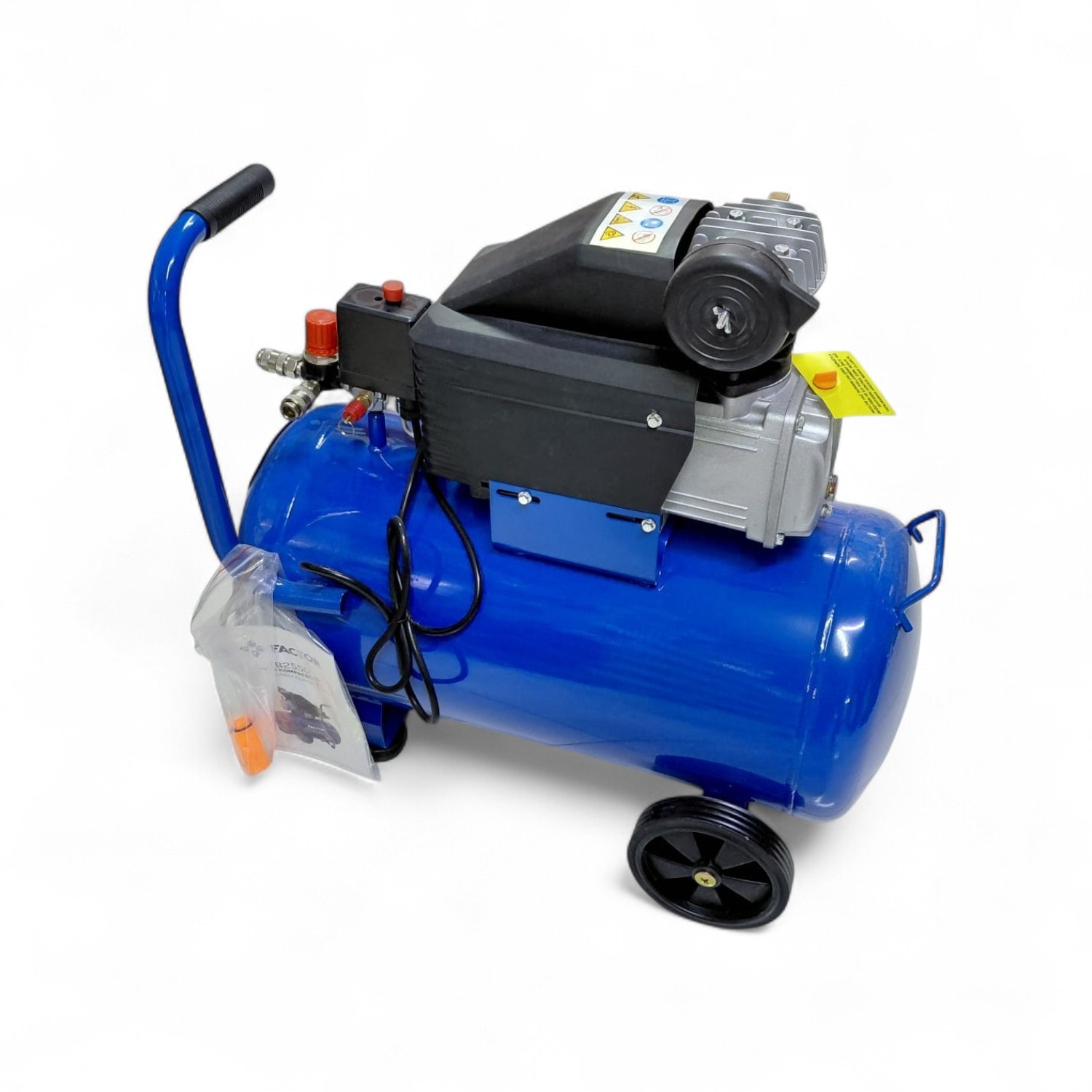 Factor ZB2550 Hava Kompresörü 2.5 Hp 50 Litre Tank 8 Bar Sanayi Tipi Güçlü Endüstriyel Kompresör
