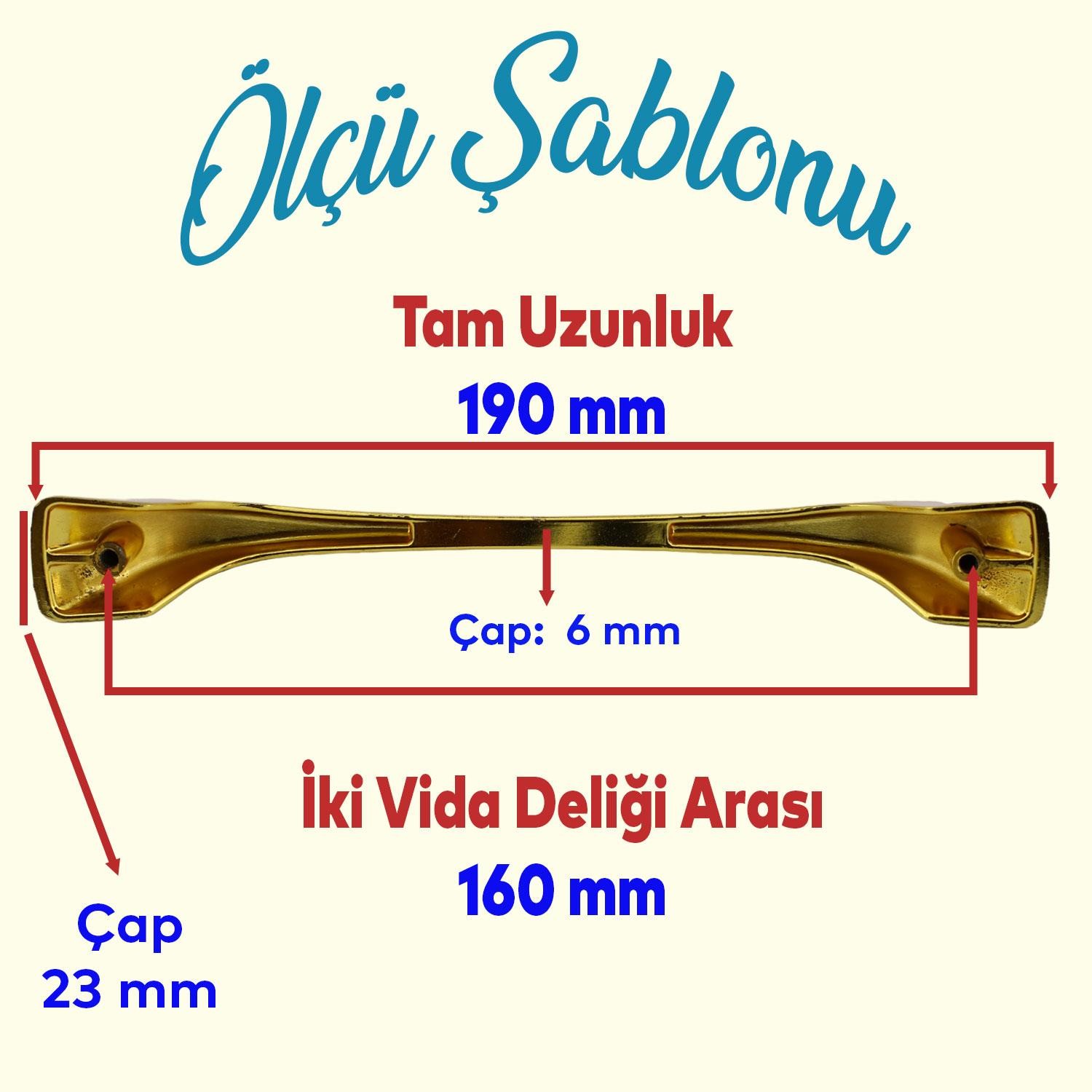 Ovit Mobilya Mutfak Dolabı Çekmece Dolap Kapak Kulpu Düz Metal Kulp Kulbu Kulpu 160 Mm Altın