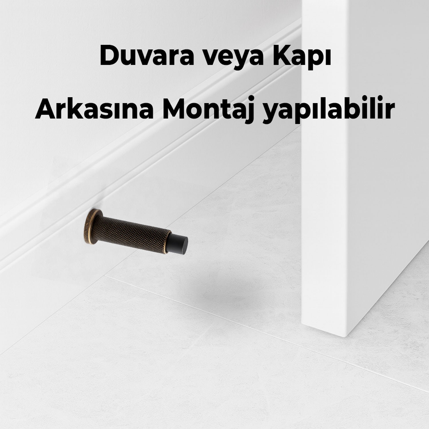 Kapı Stoperi Tamponu Antik Sarı Vidalı Metal Tutacağı Tutucu Kapı Arkası Duvar Kolu Stopu Takozu