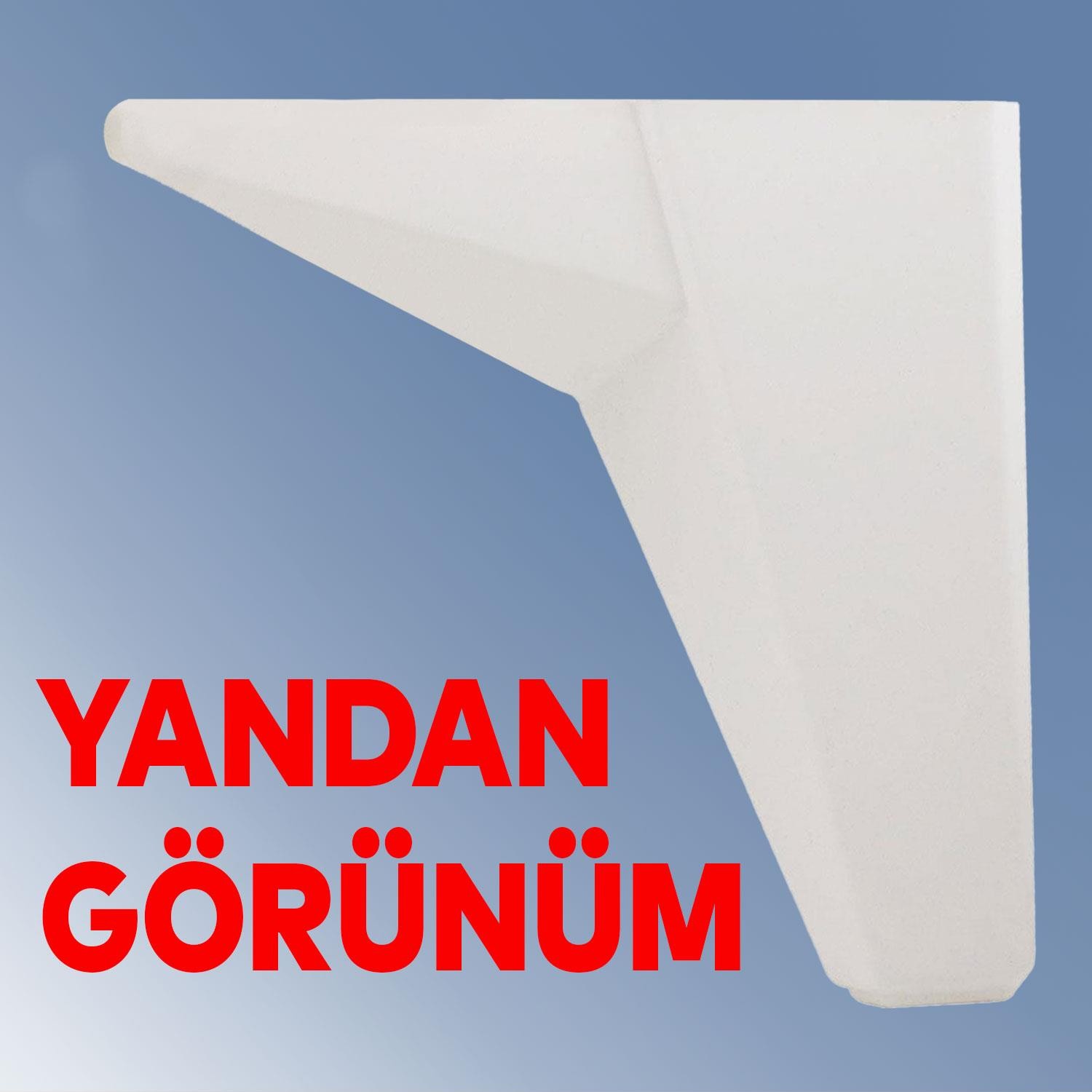 Sedir Lüks Mobilya Kanepe Sehpa TV Ünitesi Koltuk Ayağı 12 cm Beyaz Baza Ayak
