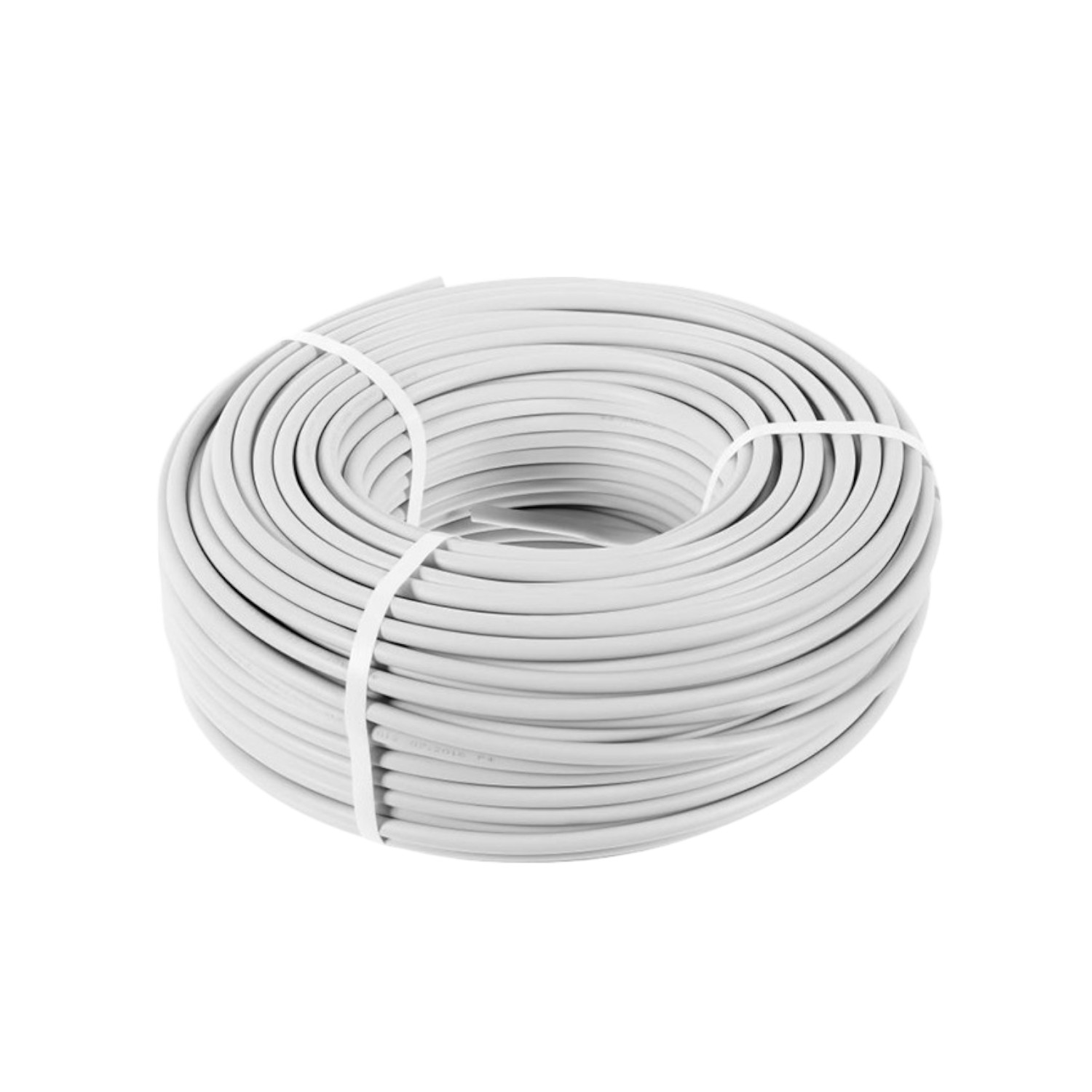 TTR CCA Çok Telli Elektrik Kablosu Topraklı Bakır İletken Damarlı Beyaz Kablo 3x1.5 mm 100 Metre