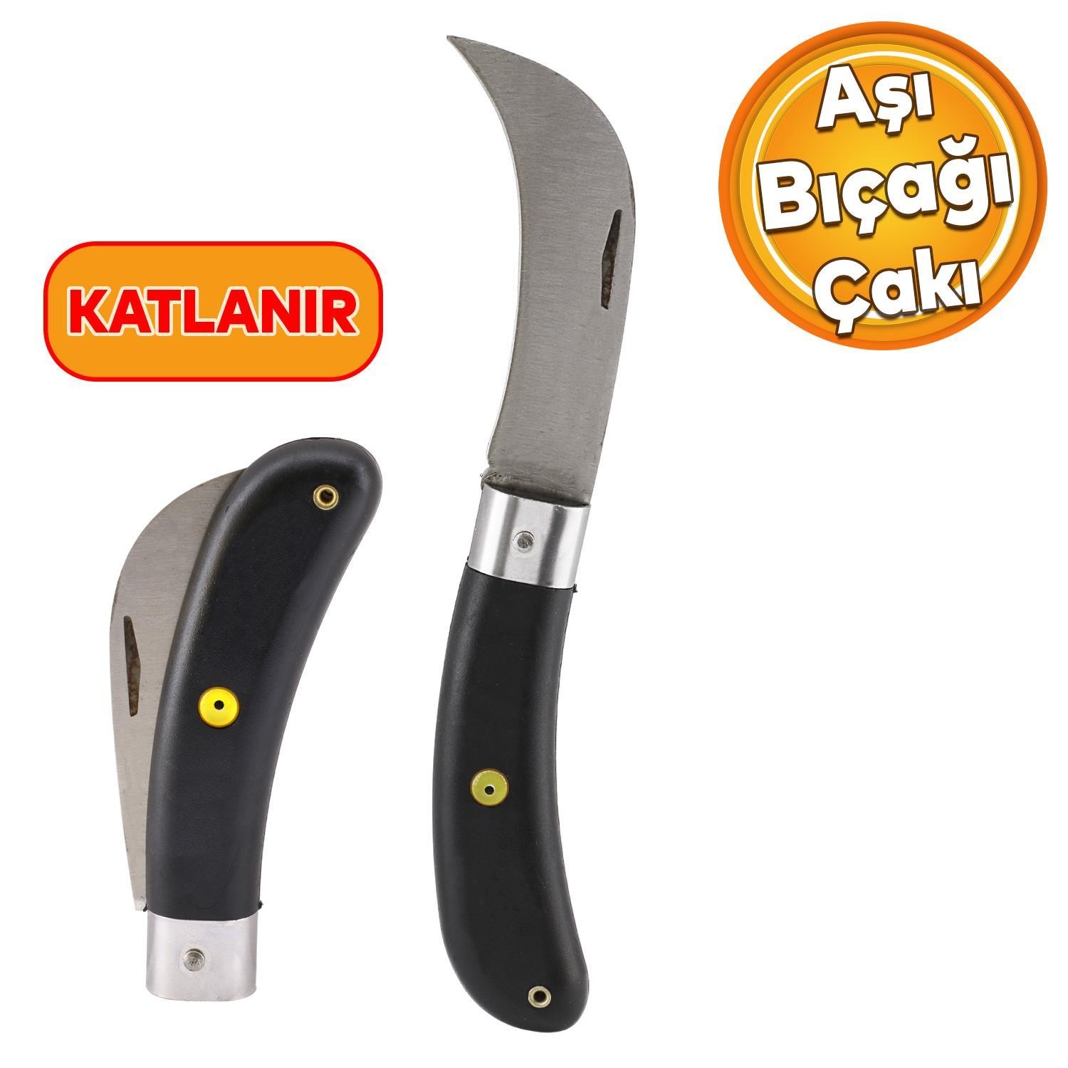 Ağaç Dal Aşılama 4'Lü Seti Plastik Saplı Bıçak Çakı Soğuk Aşı Macunu Şeffaf Bant Bağ Budama Bıçağı