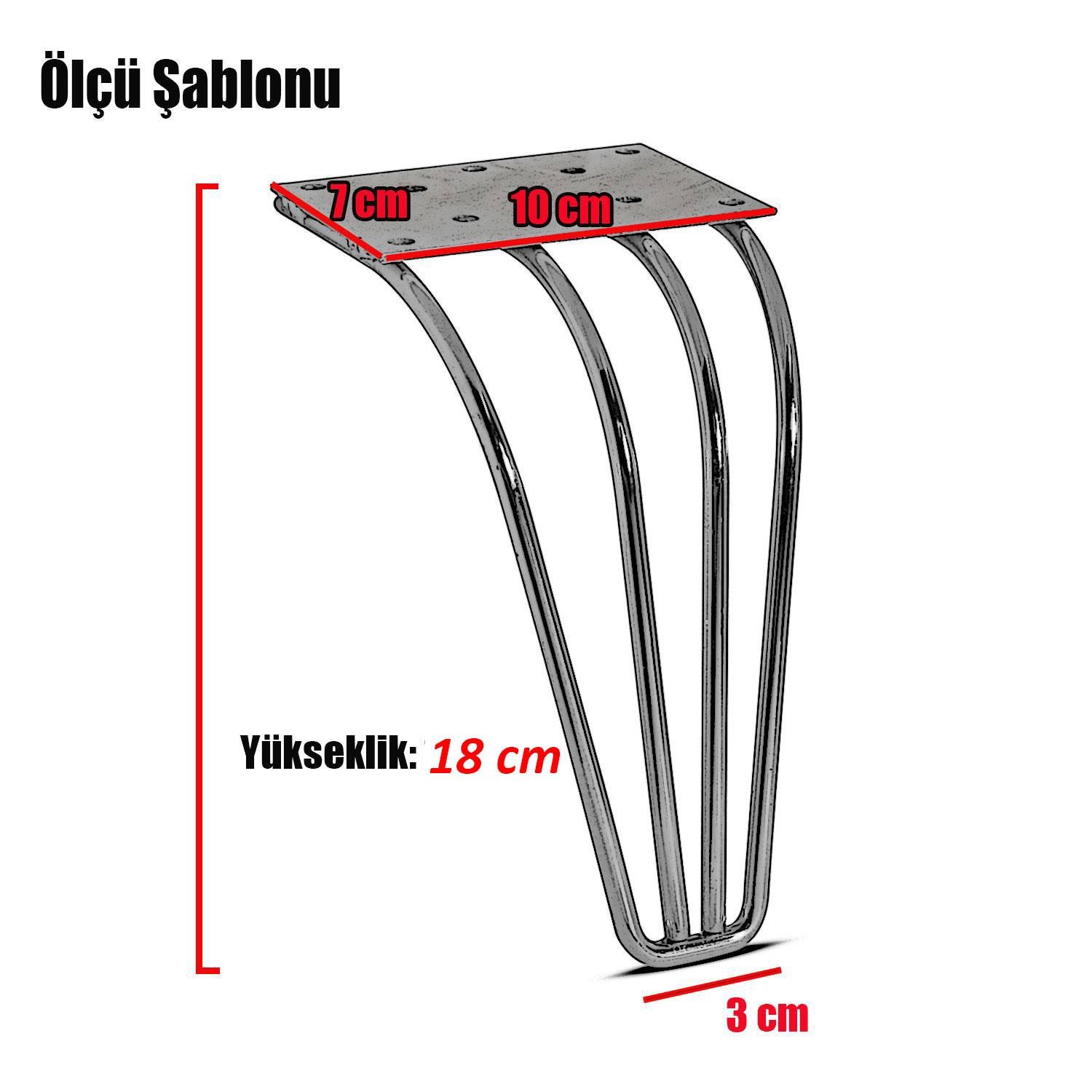 Mobilya Koltuk Kanepe Ünite Ayağı 18 cm Krom Metal Baza Ayak