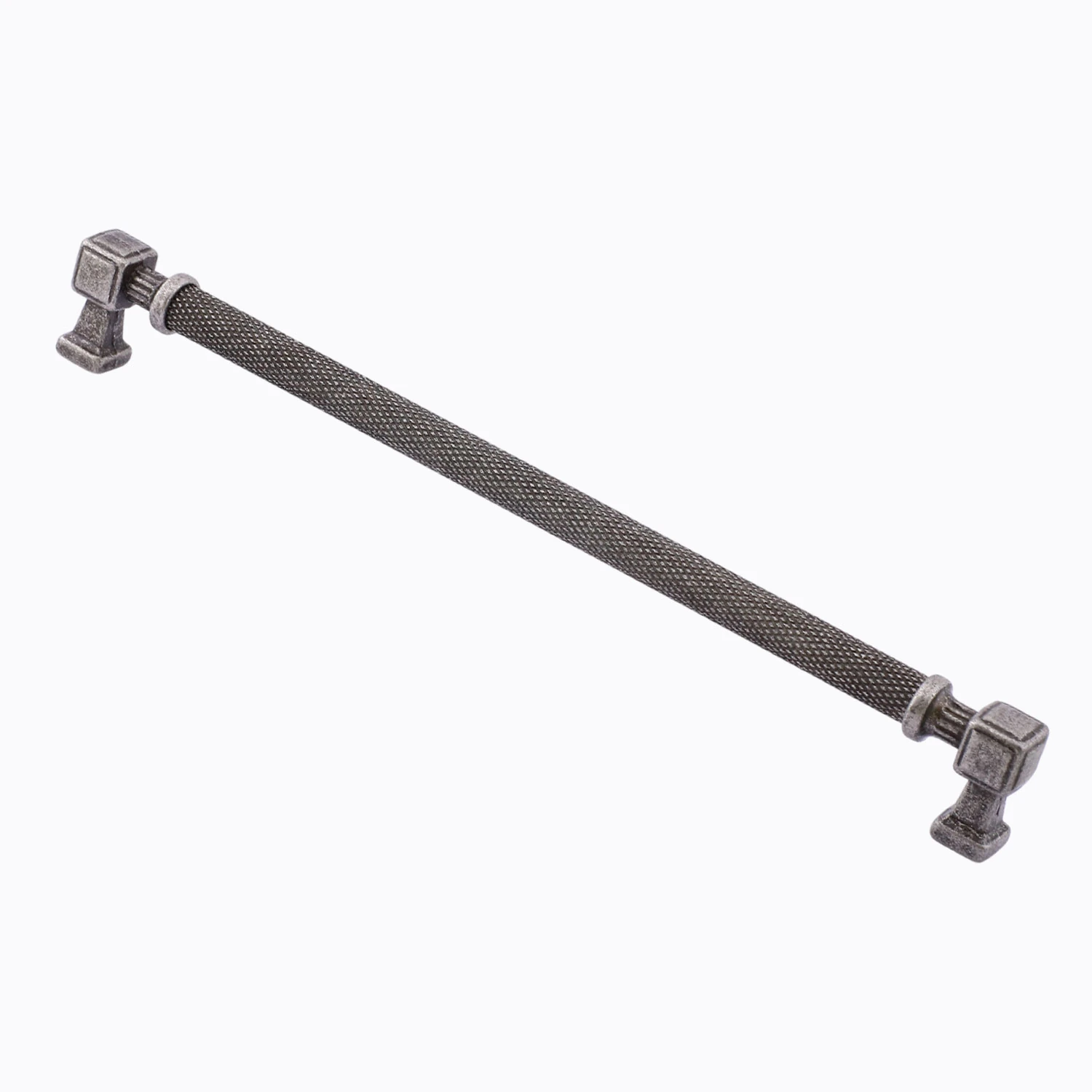 Talas Antik Gümüş 224 mm Tırtıklı Metal Kulp Kapak Kulpu Dayanıklı Kulpları Mobilya Çekmece Dolap