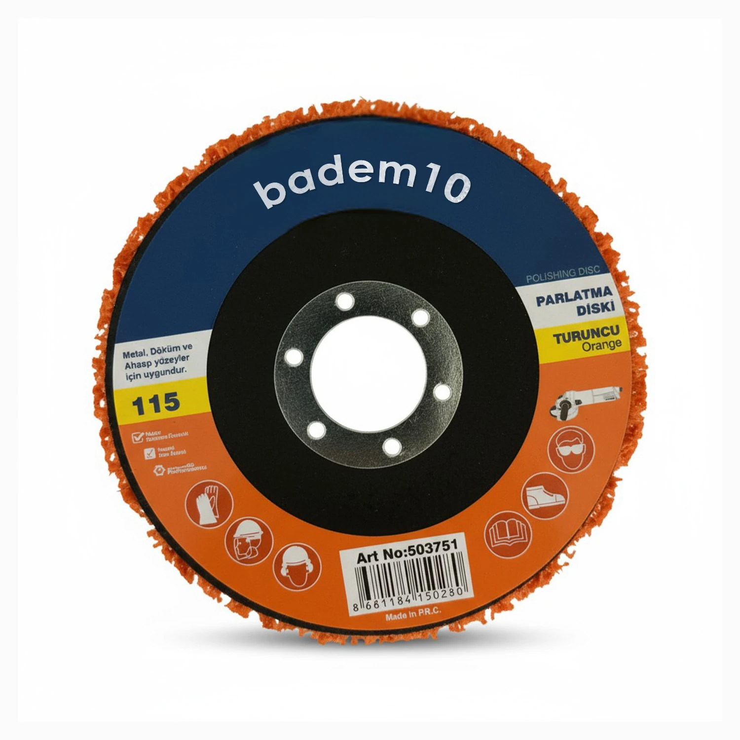 Turuncu 115 mm Parlatma Diski Ahşap Metal Döküm Yüzeyler İçin Pas Boya Sökücü Flap Disk