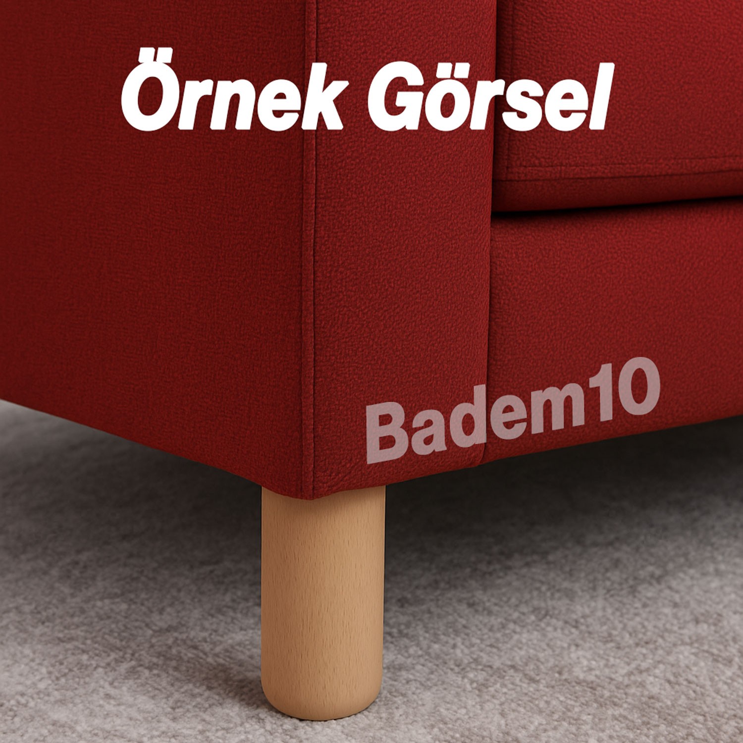 Bohem 4 ADET Doğal Ahşap Silindir Ayak 20 cm Set Mobilya Koltuk Kanepe Sehpa Masa Ayağı Ayakları