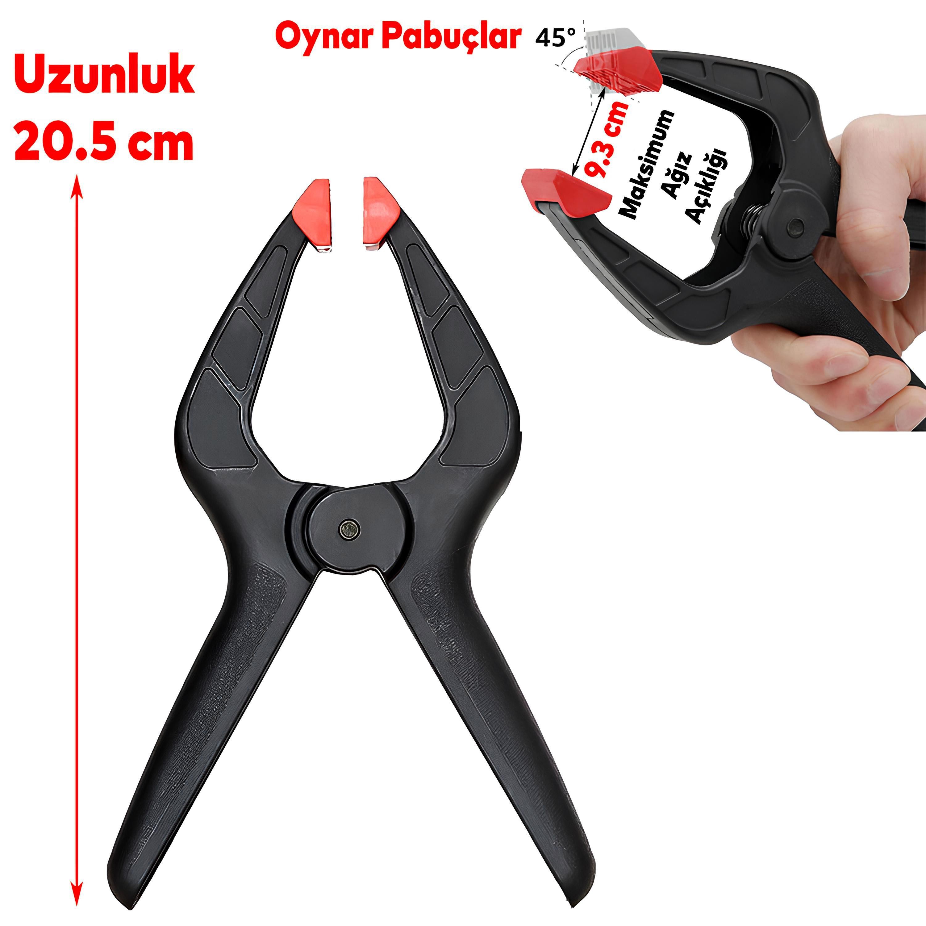 Topart Yaylı Kıskaç Mandal El Tip İşkence Klips Hobi 76 mm 3 inç