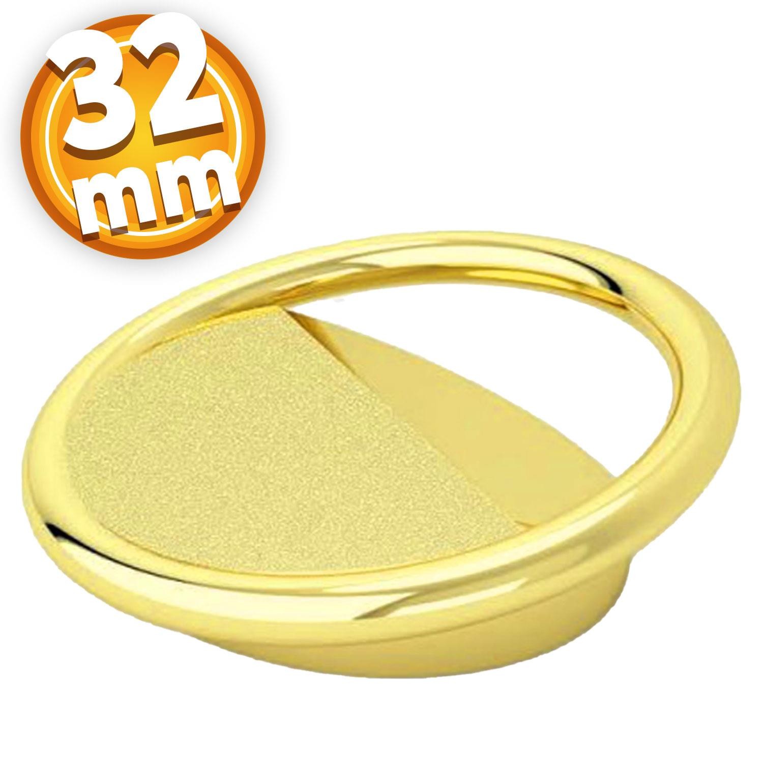 Rio Mobilya Çekmece Dolap Kapak Kulpu Kulbu 32 mm Plastik Gold Altın Kulp