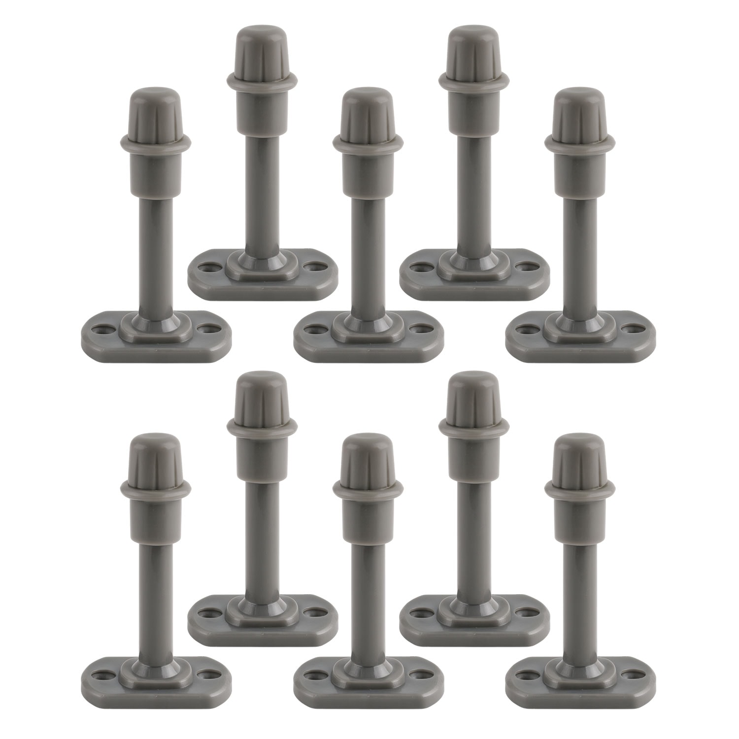 10 Adet Gri Mobilya Kapı Arkası Kolu Stoperi Tamponu 8 cm Plastik Stopu Durdurucusu Tutucu Tutacağı