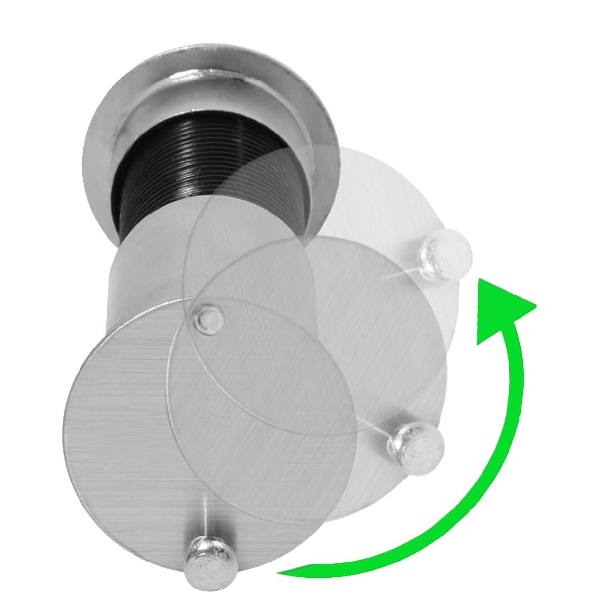 Kapaklı Kapı Dürbünü Çelik Kapı Krom Saten 60-90 mm Ayarlanabilir