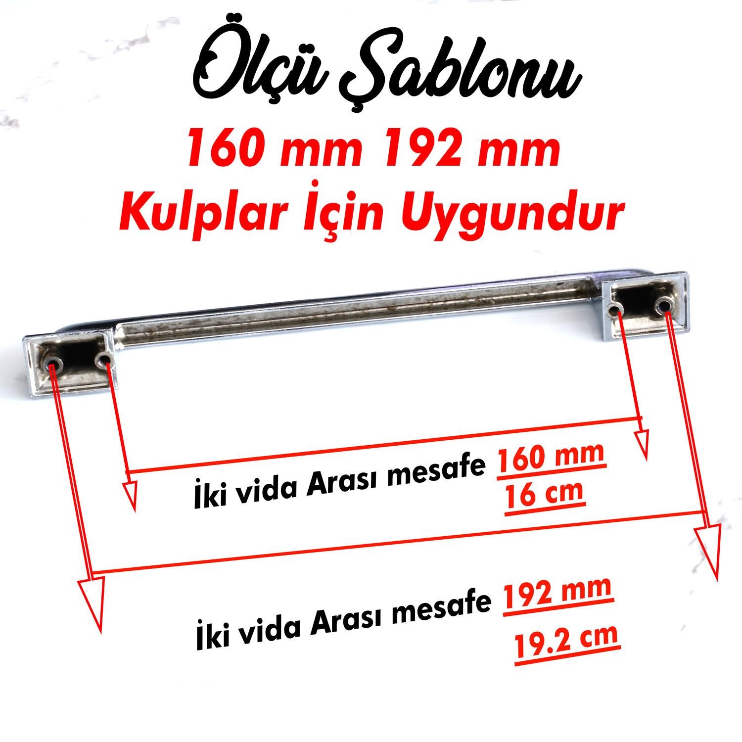 Okyanus Kulpu 10 ADET (192 MM-19.2 CM) Metal Mobilya Çekmece Mutfak Dolap Dolabı Kulpları Kulbu