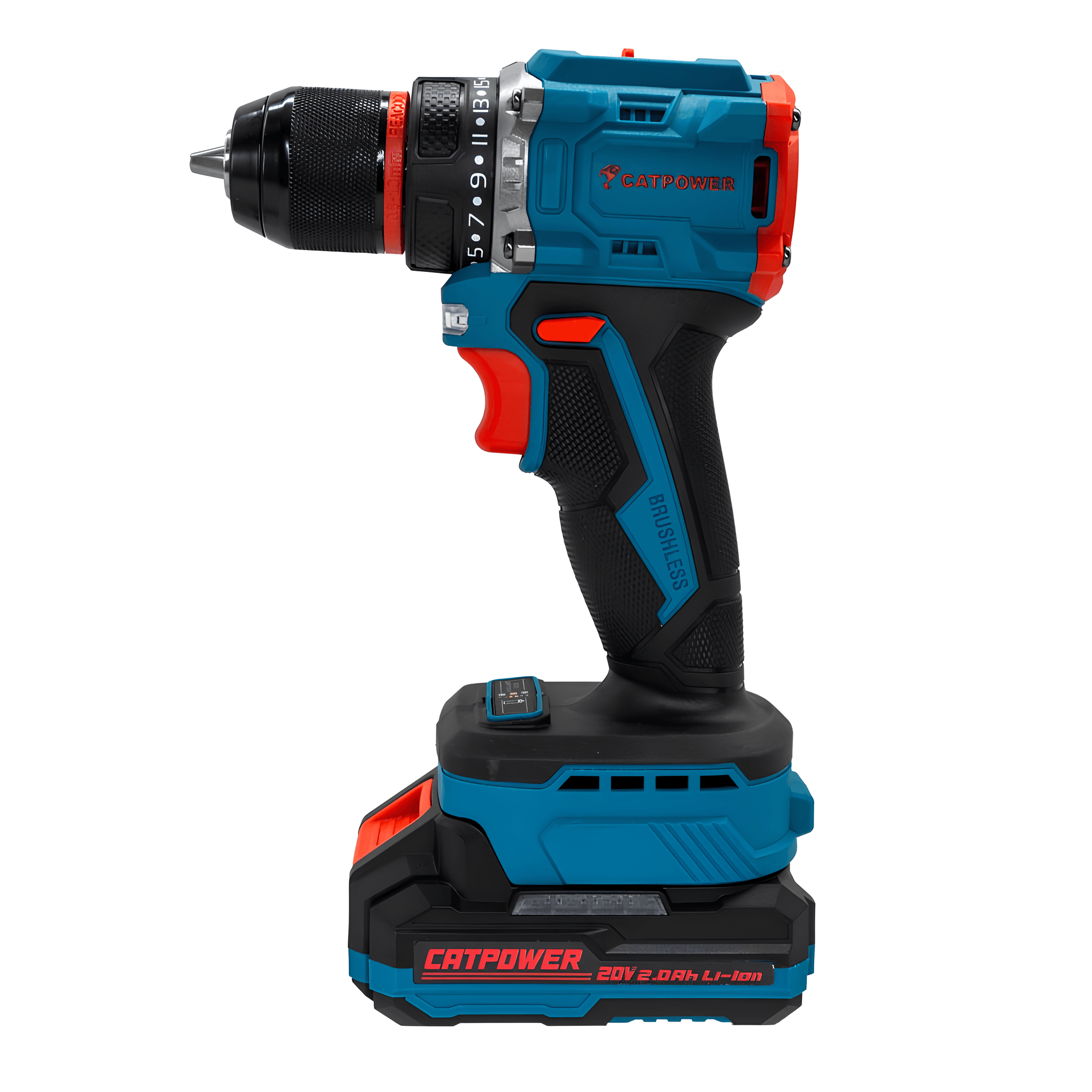 Catpower CAT1020 Akülü Kömürsüz Darbesiz Matkap Vidalama Çift Akülü Çantalı 10MM 20V 2.0AH