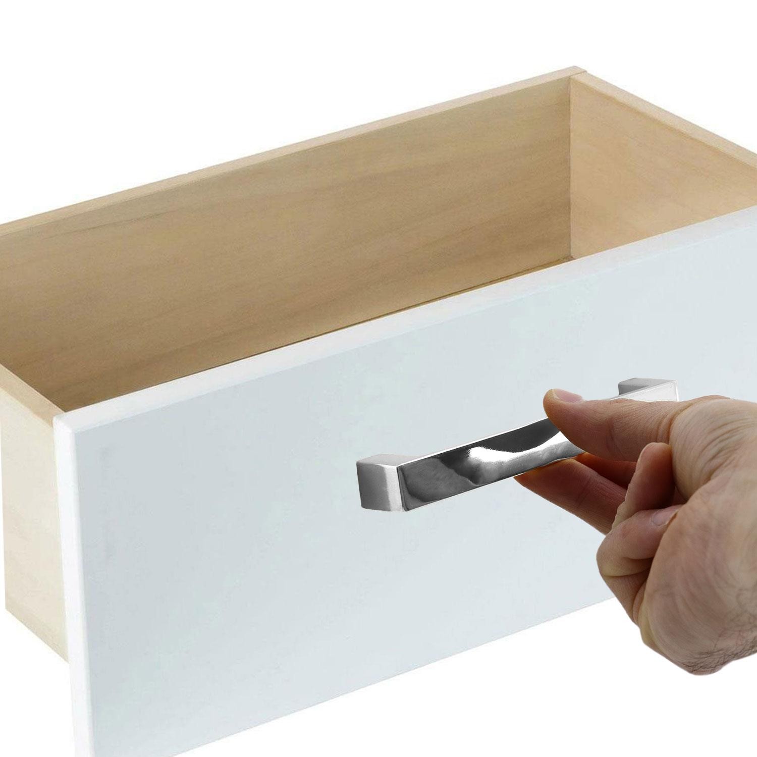 Bihter Düz Mobilya Mutfak Dolabı Çekmece Dolap Kulpu Kulbu Krom (128 MM-12.8 CM) Metal Kulpları