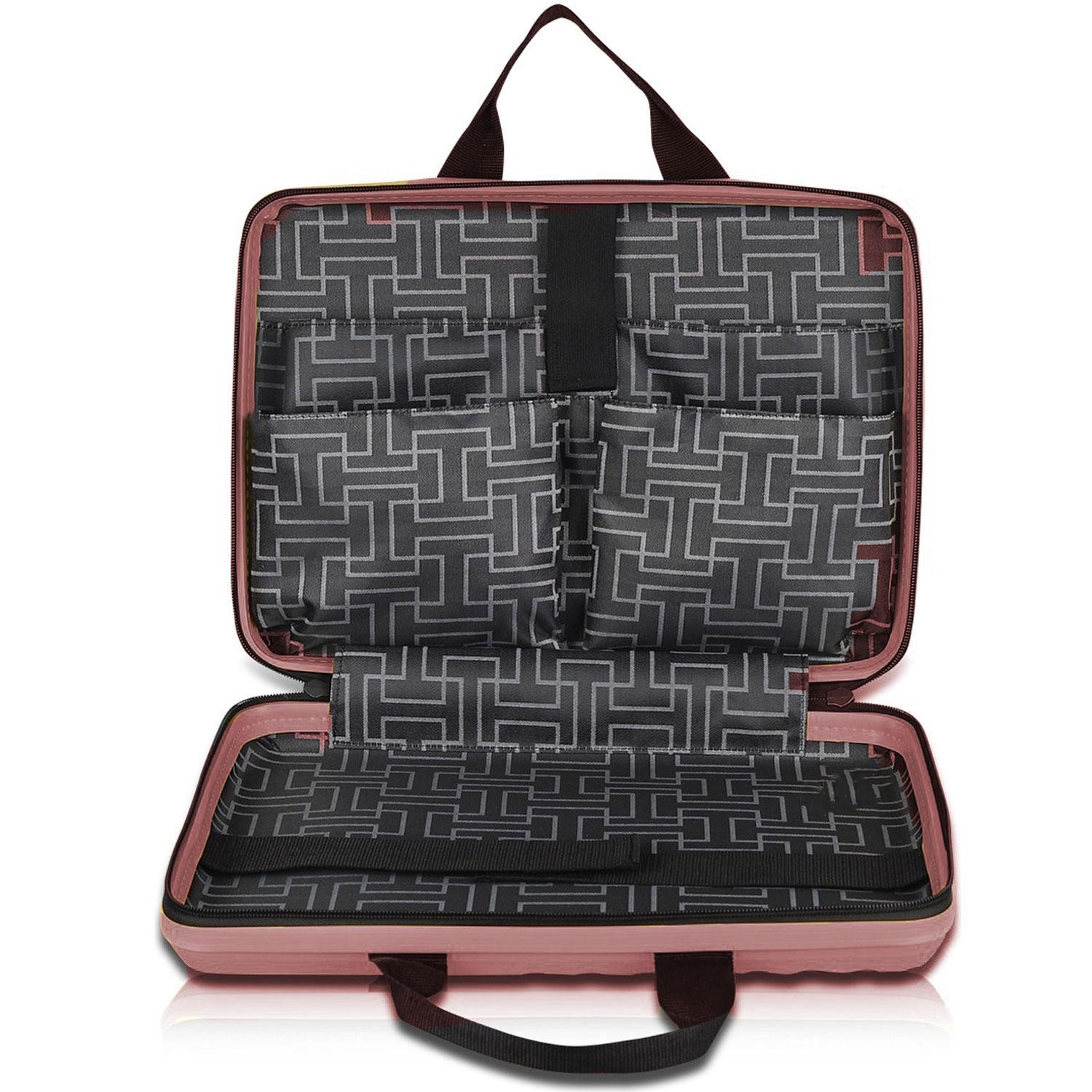 Laptop Çantası Kırılmaz Su Geçirmez Notebook Dizüstü Bilgisayar Taşıma Rose 40x30 Cm 16 İnç